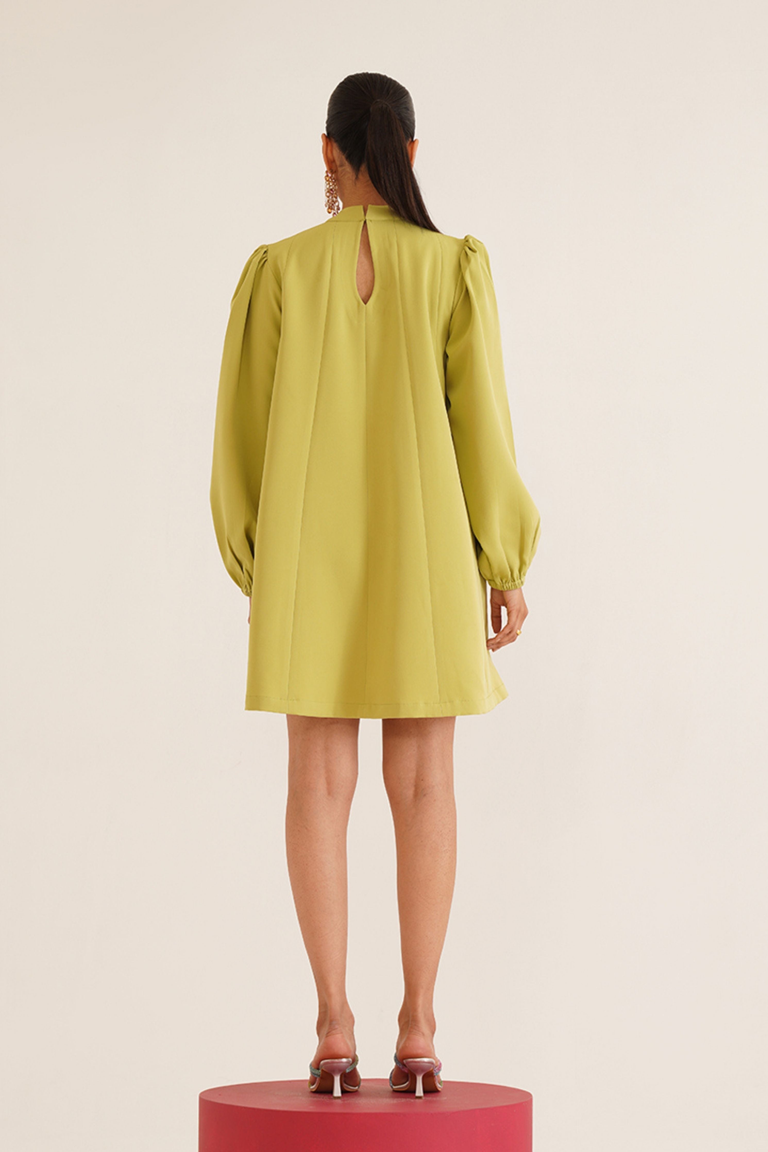 Belle Cyber Green Dress