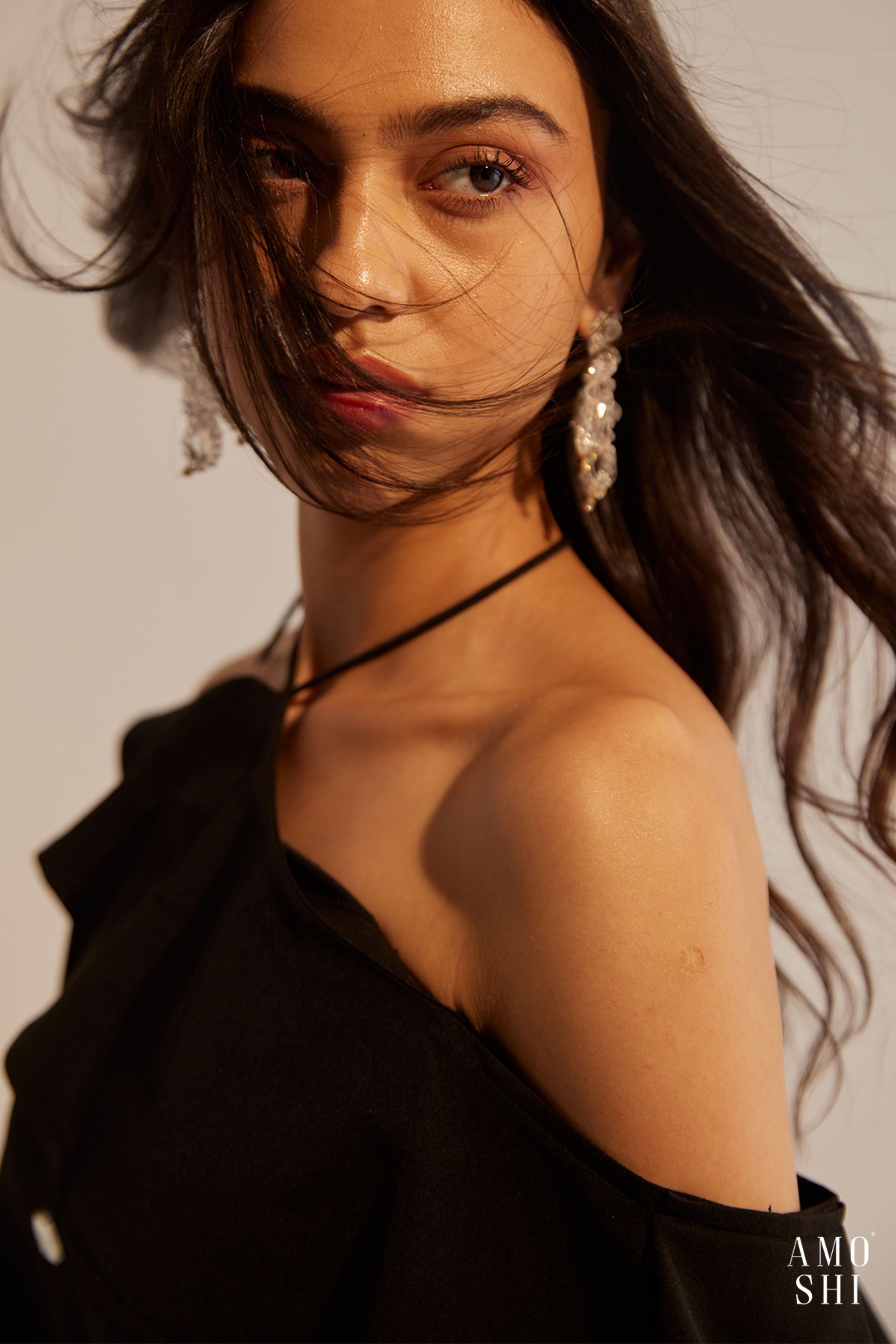 Rene Black Halter Mini Dress