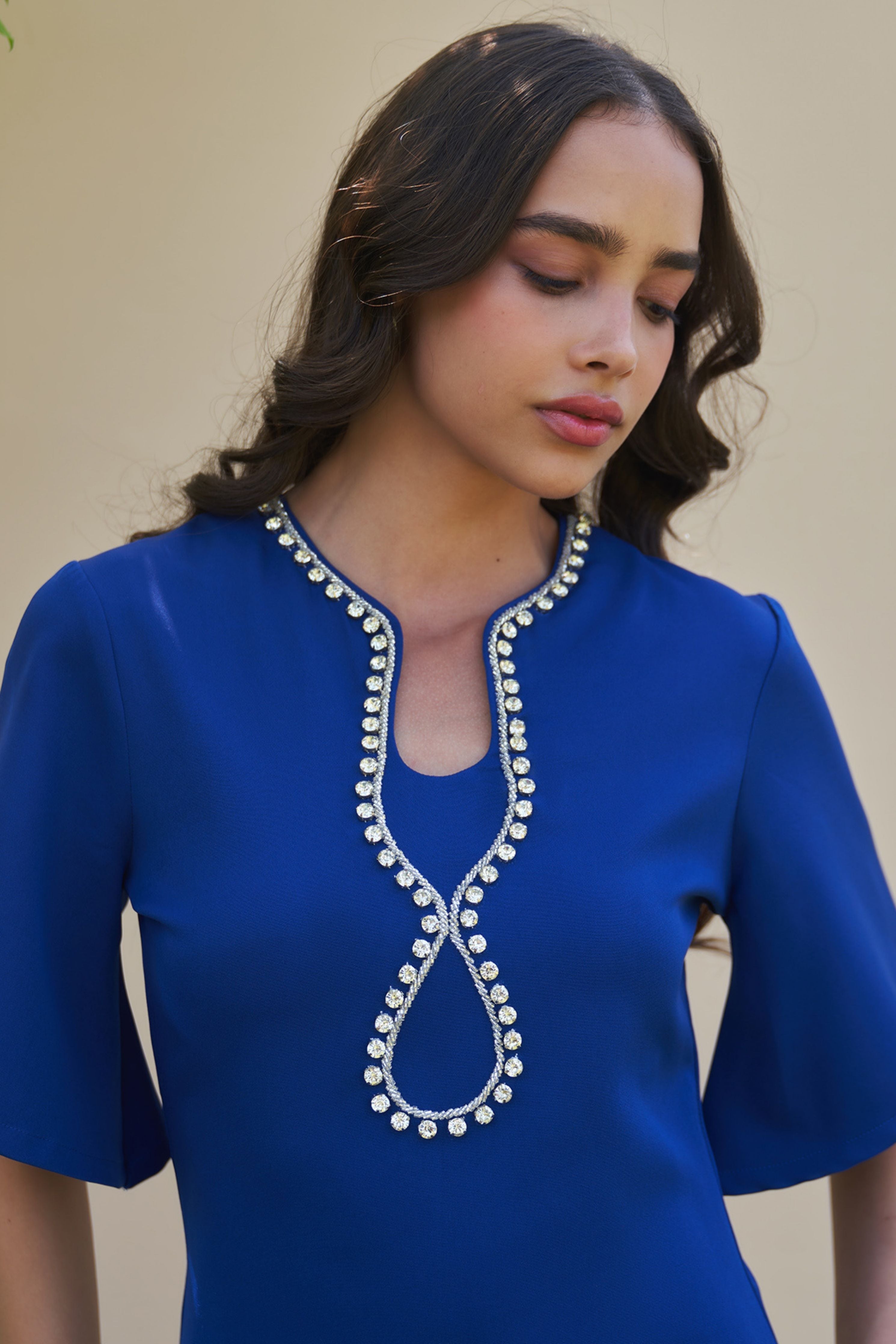 Dewdrop Blue Midi Dress