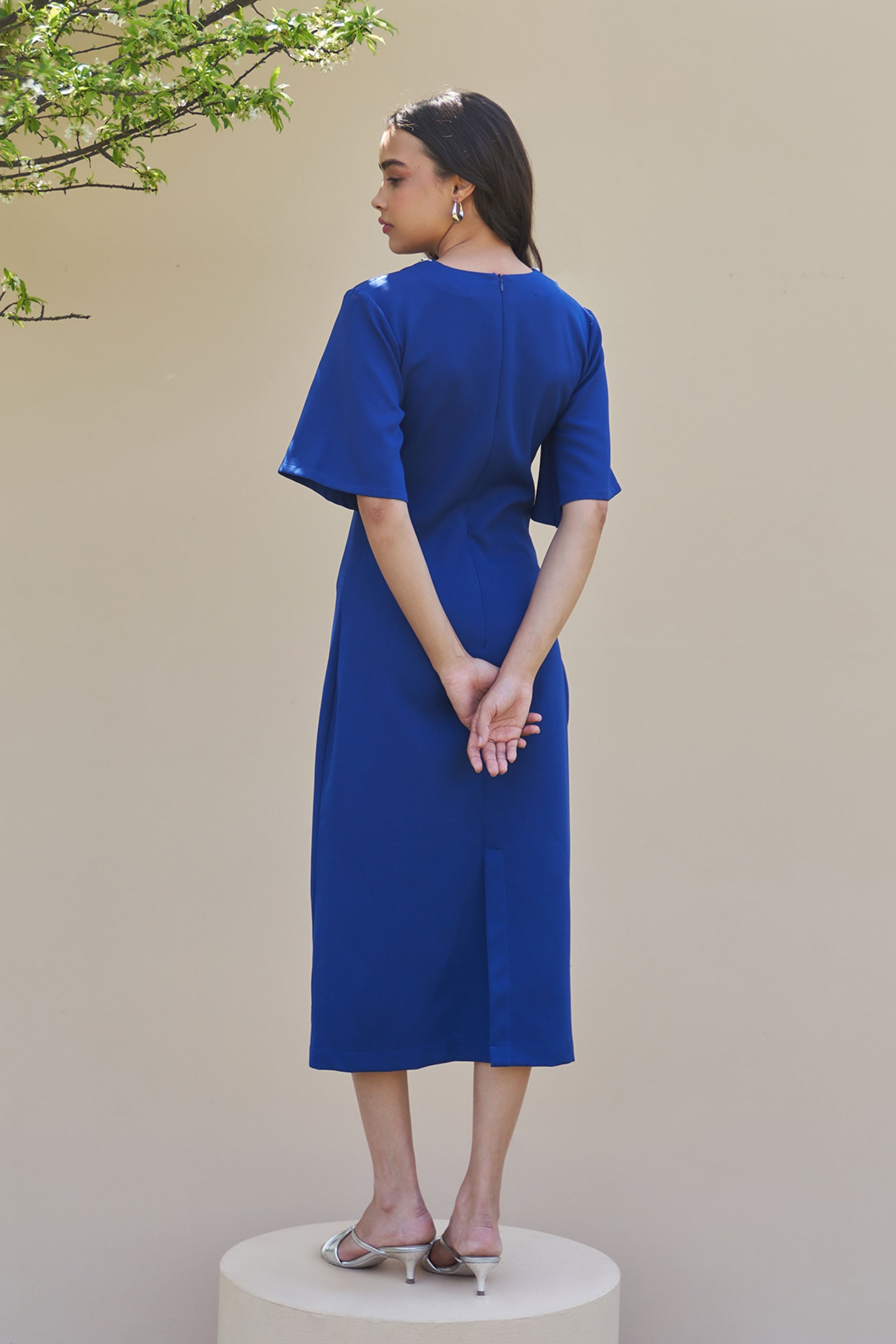 Dewdrop Blue Midi Dress