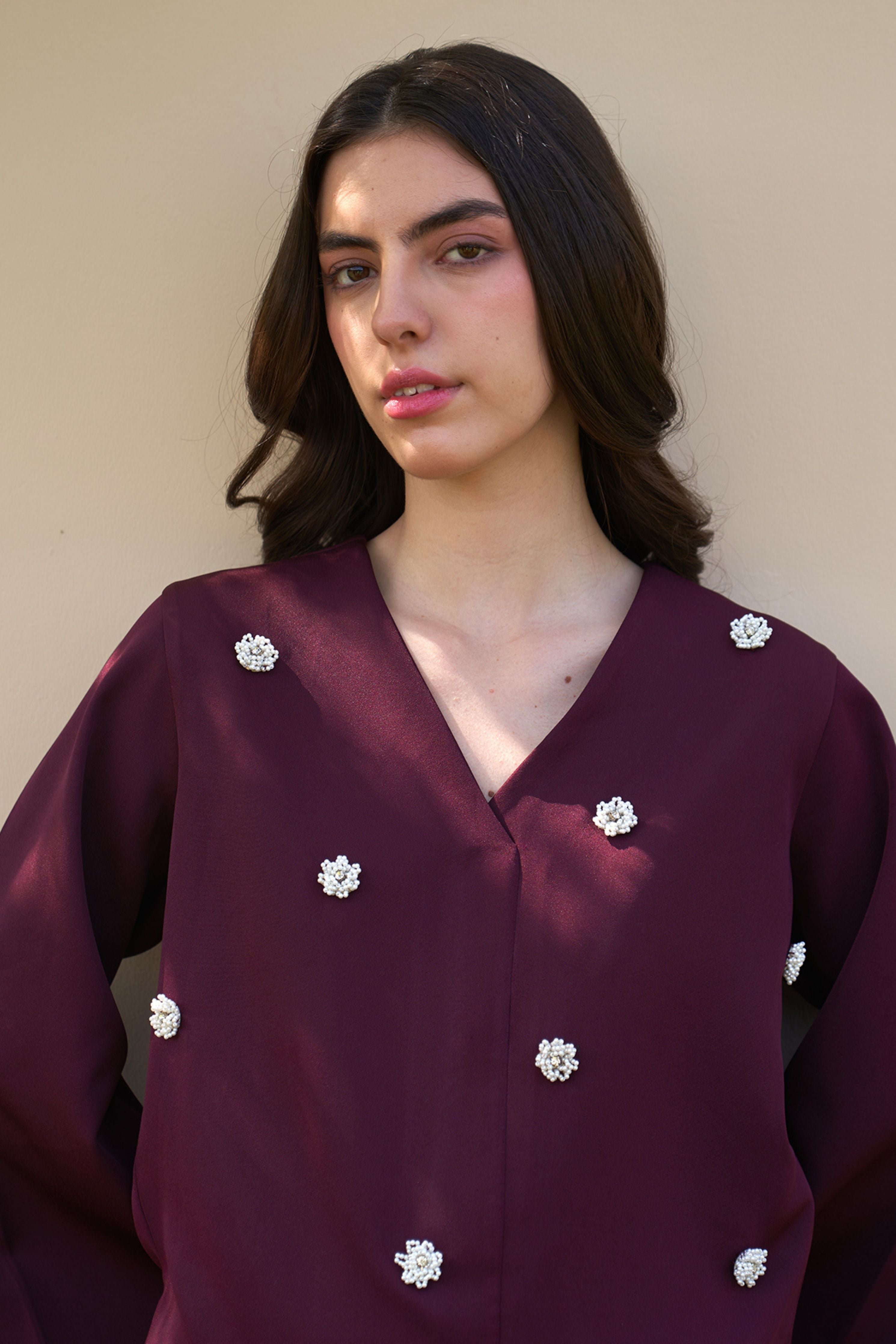Greta Burgundy Co-ord Set