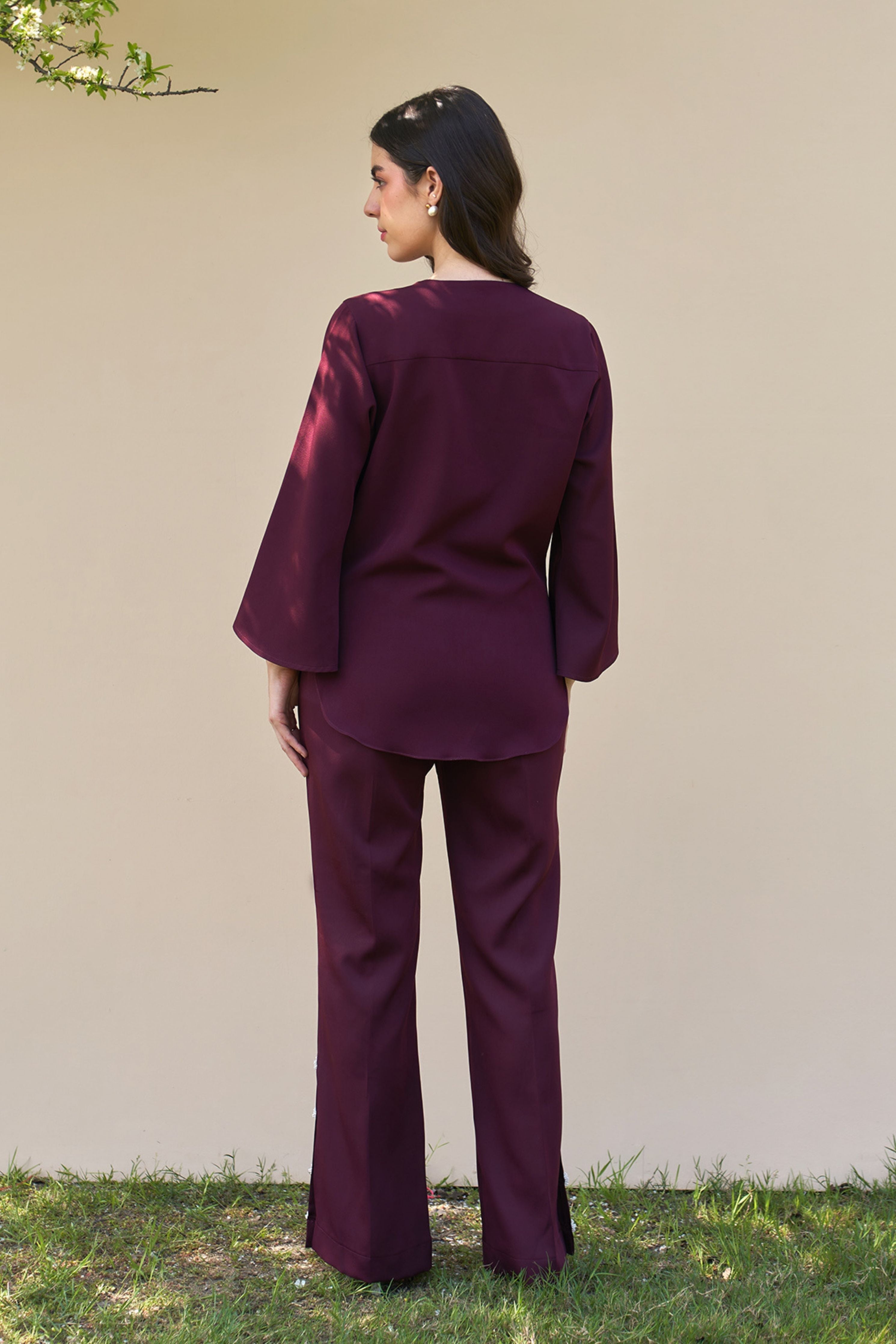 Greta Burgundy Co-ord Set