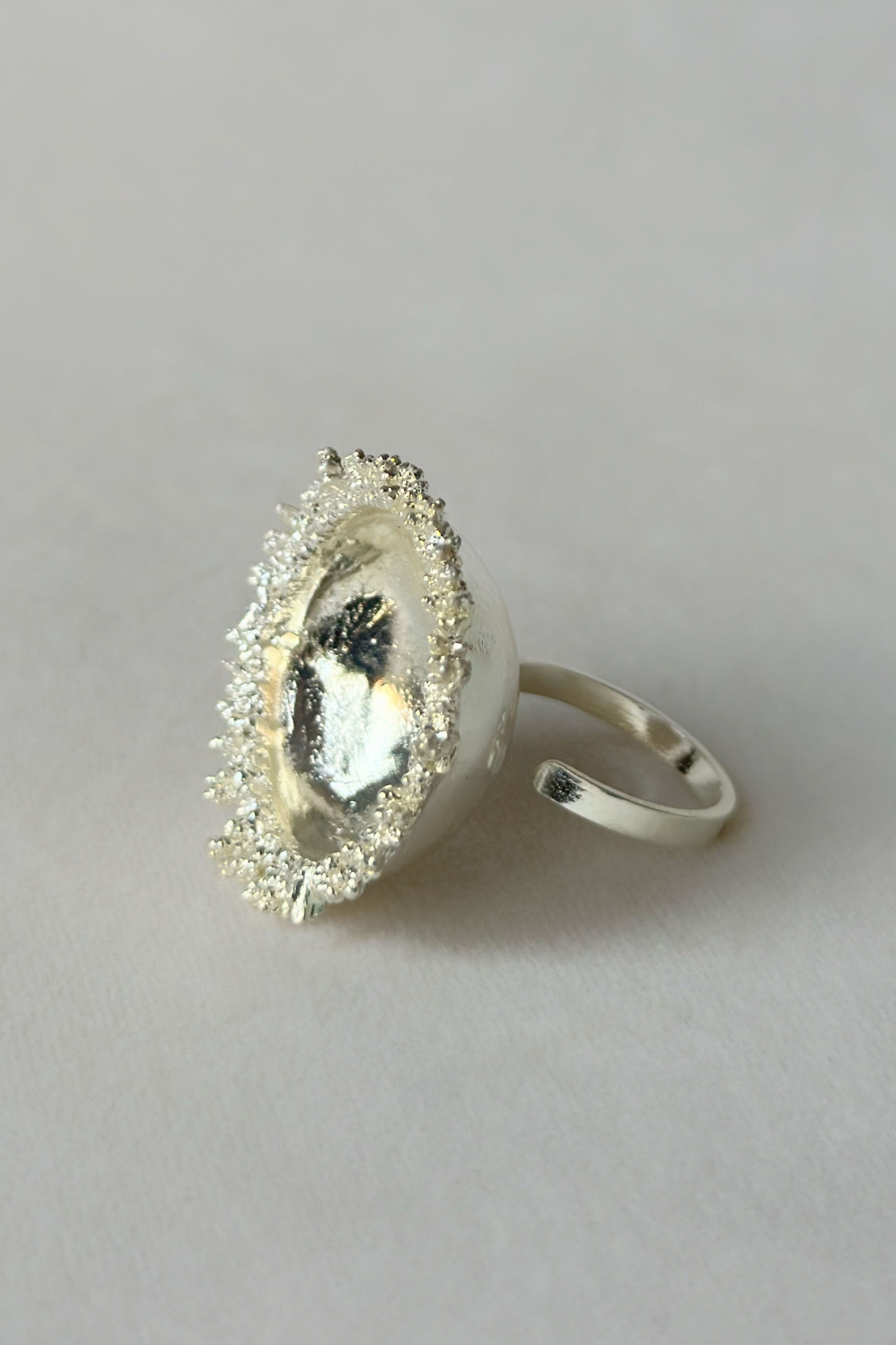 Crater Ring Silver