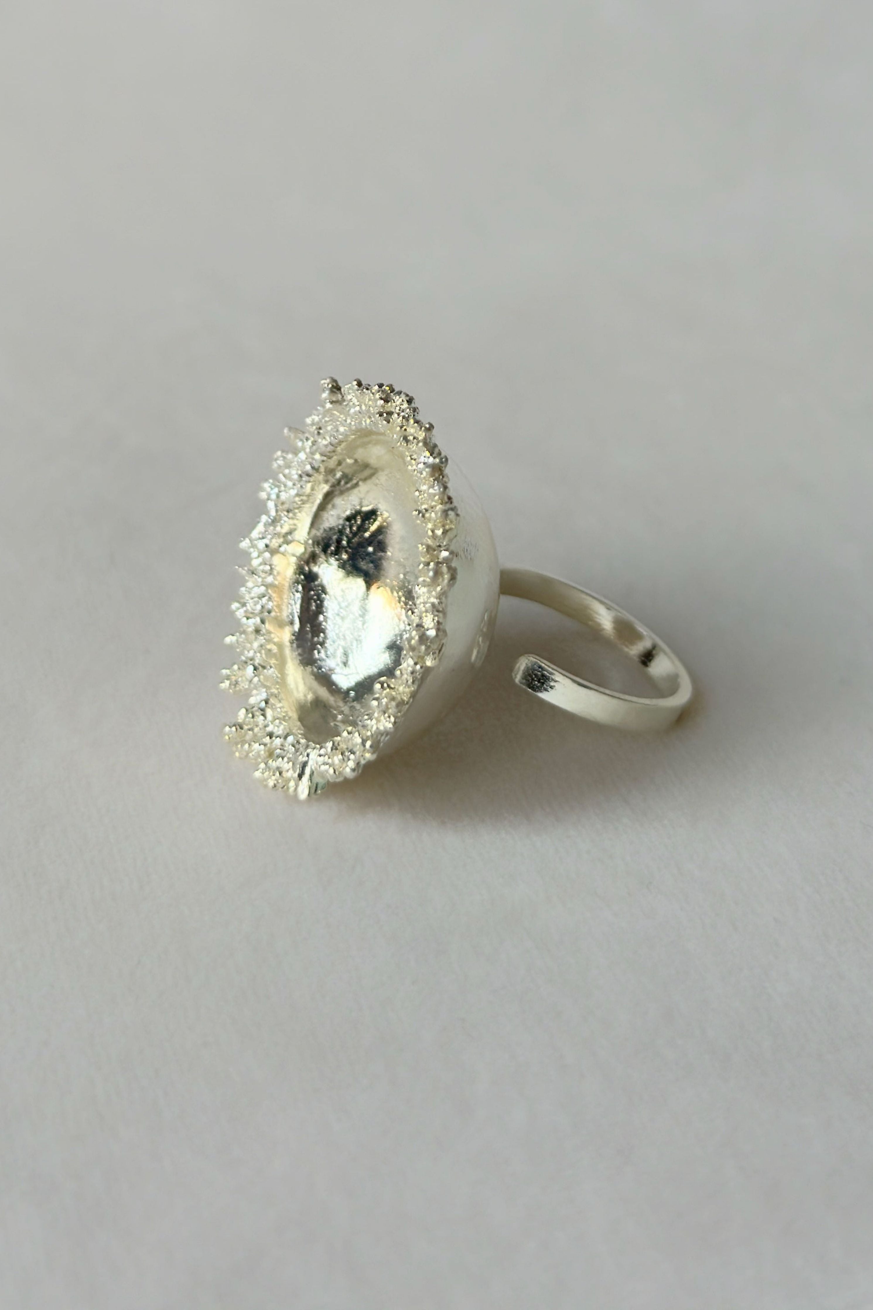 Crater Ring Silver