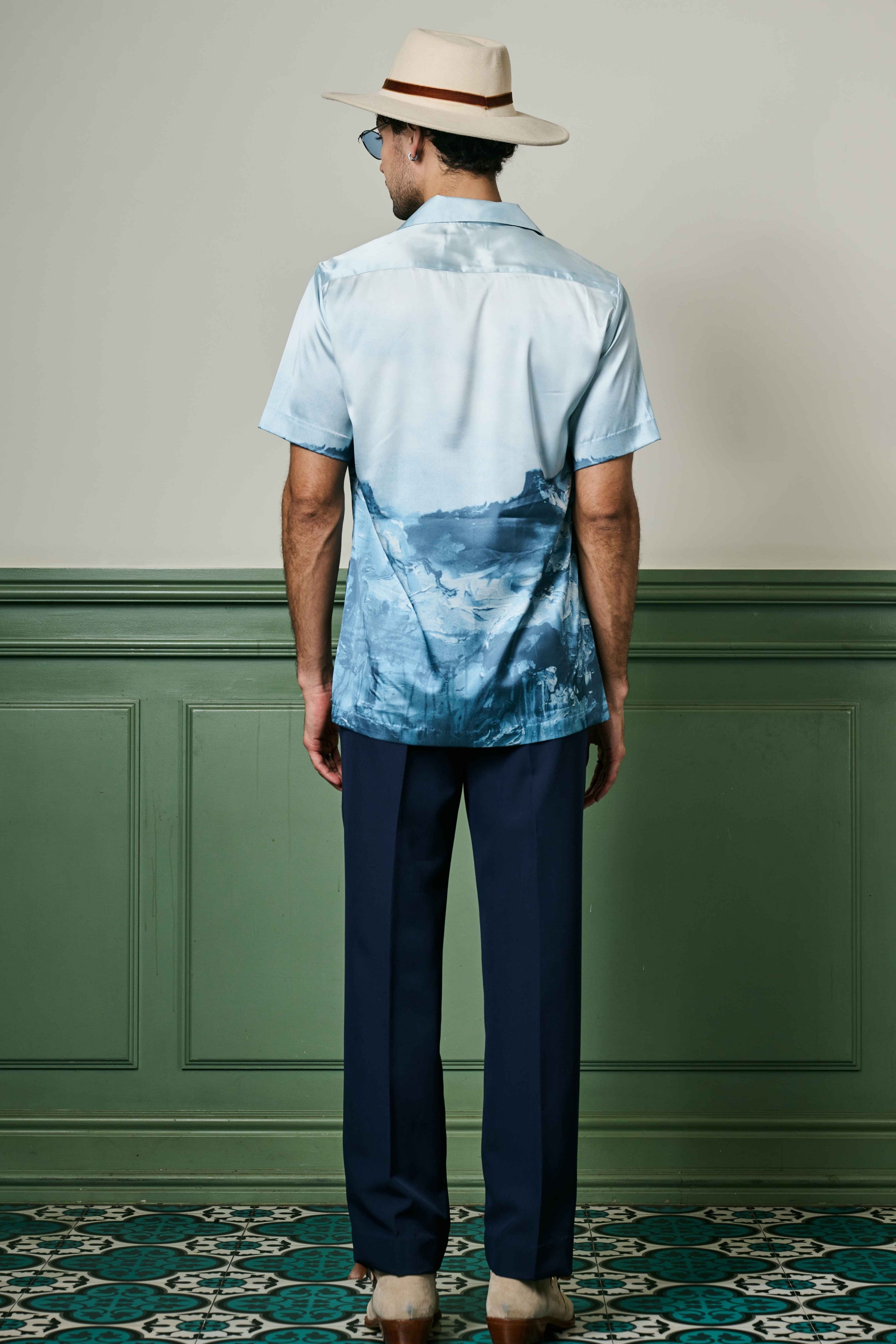 Arctic Reflections Habutai Silk Shirt