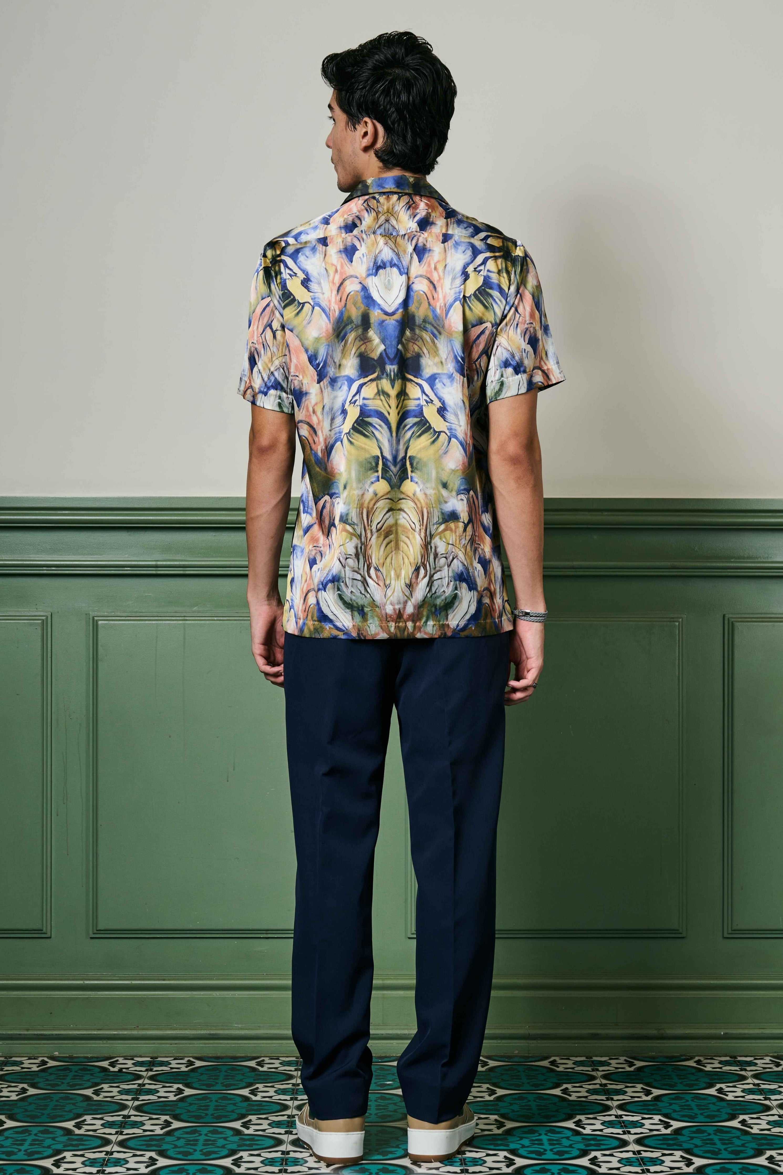 Verdant Dreams Habutai Silk Shirt