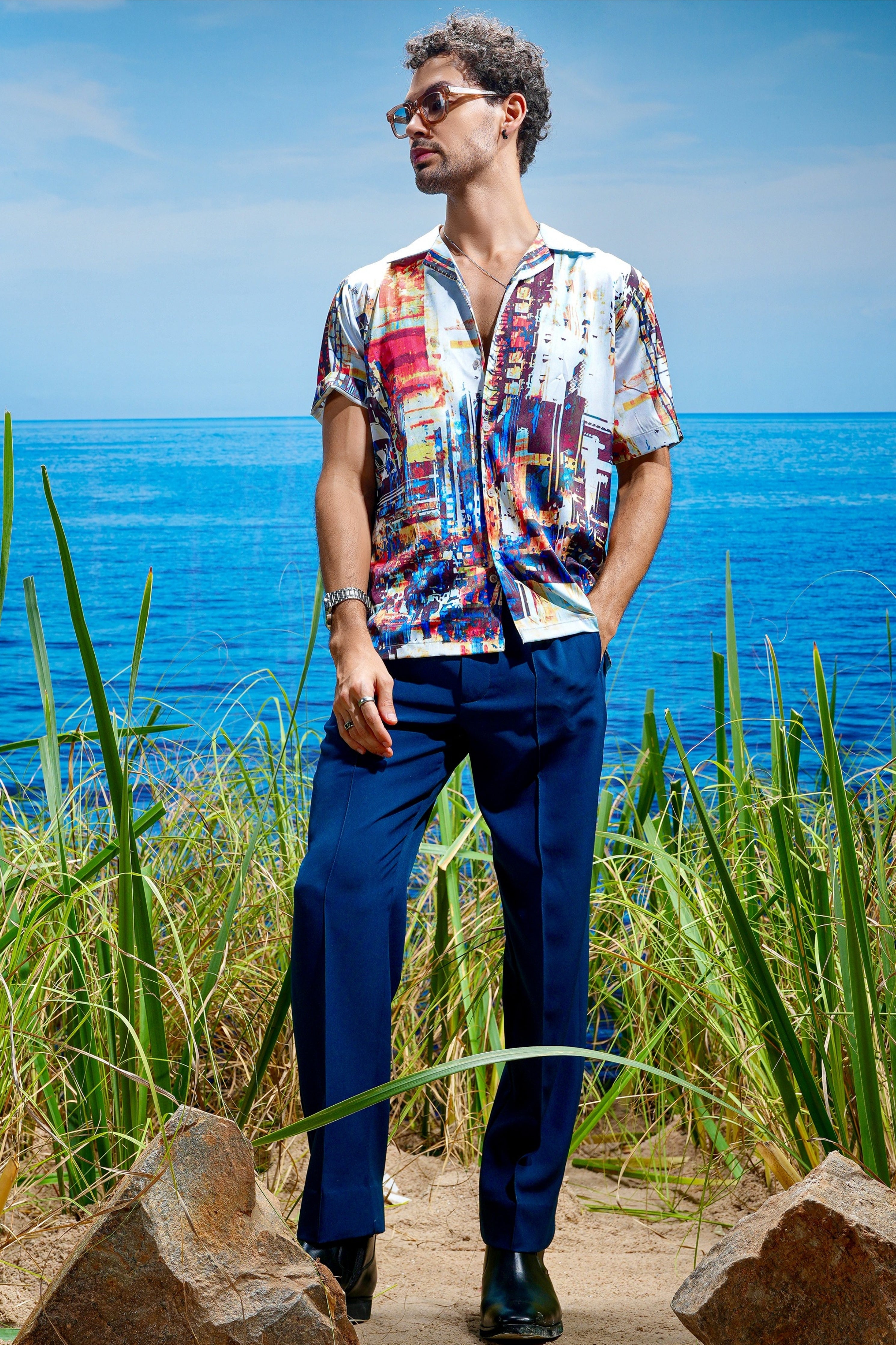 Metropolis Horizon Habutai Silk Shirt