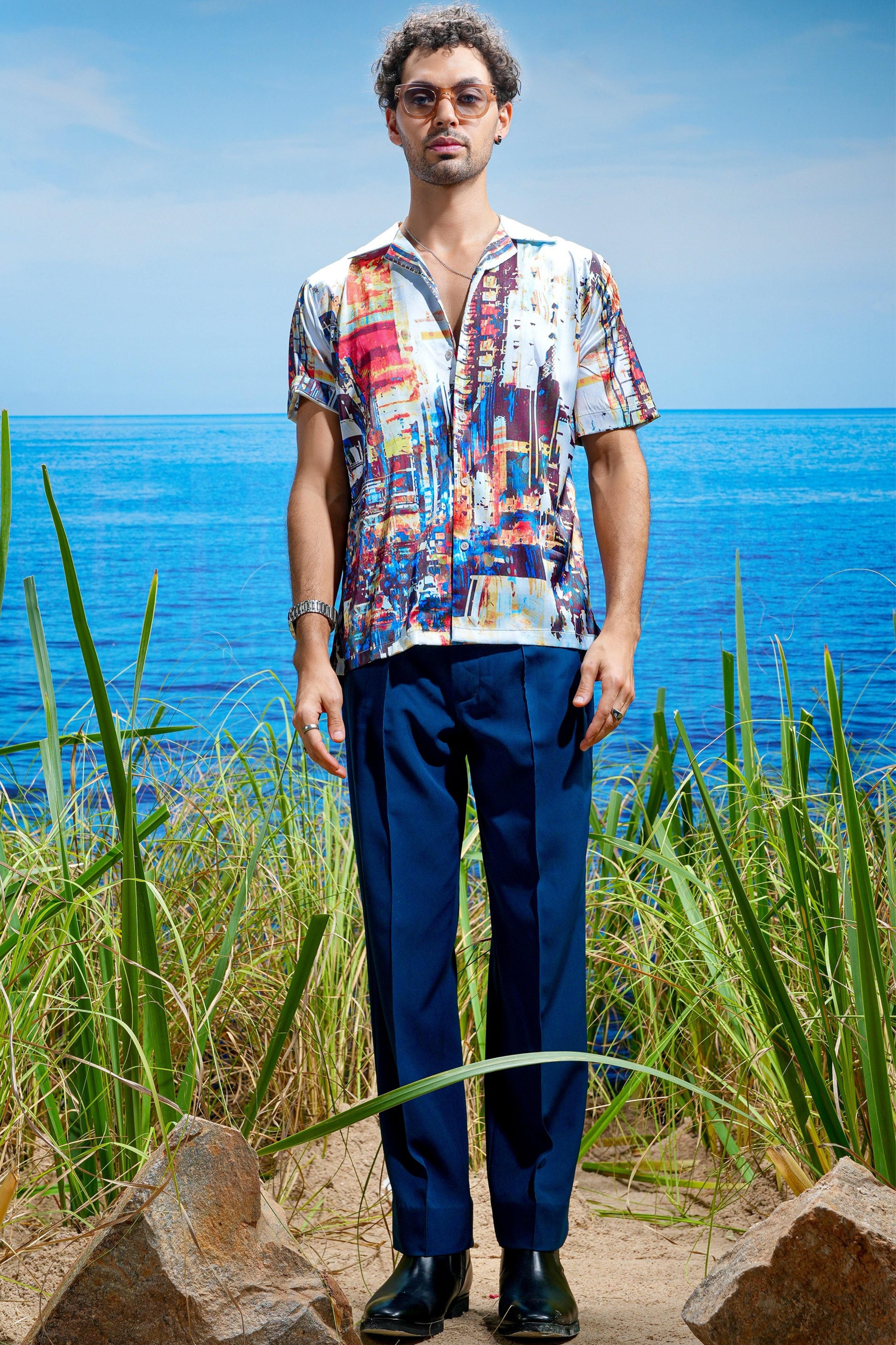 Metropolis Horizon Habutai Silk Shirt