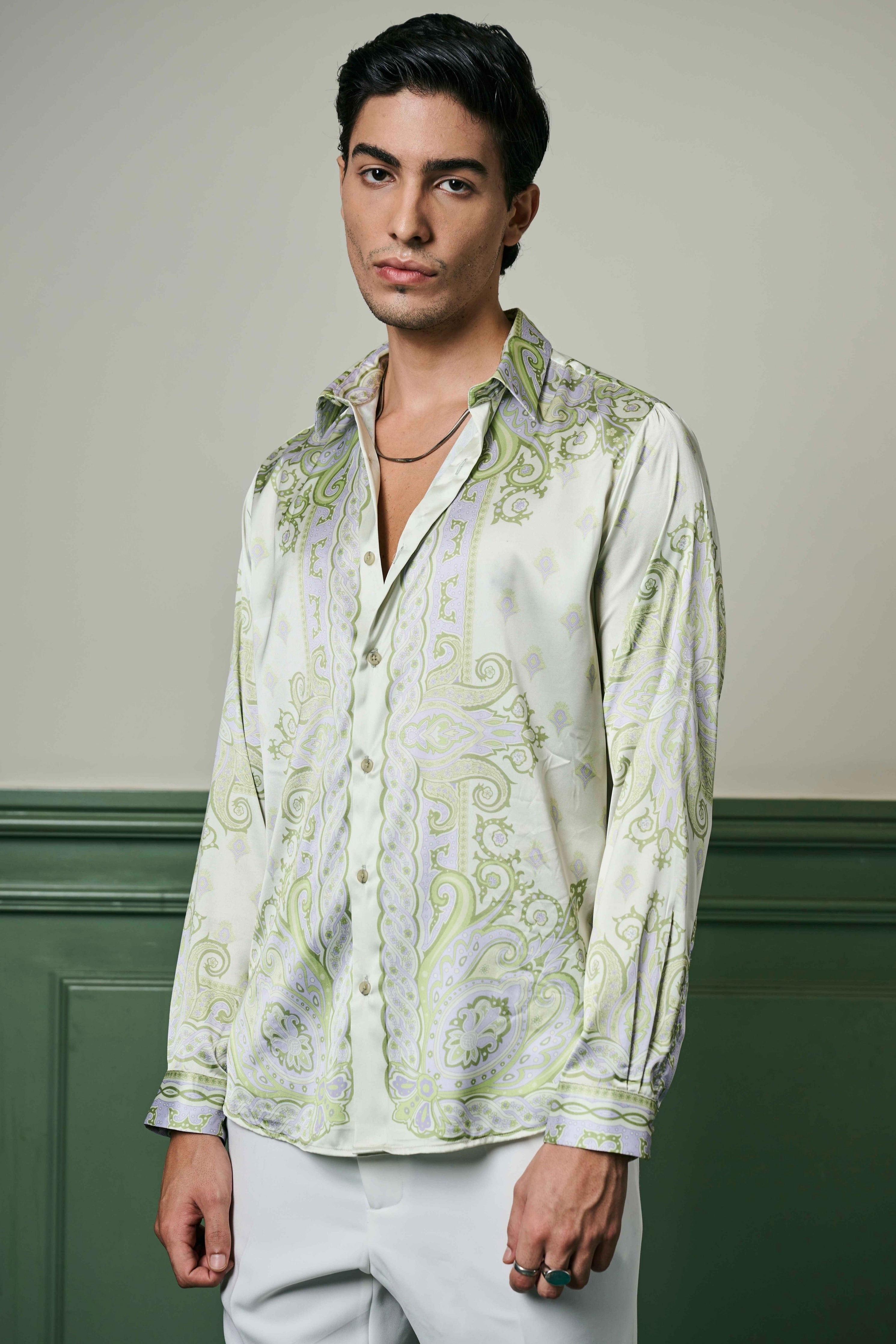 Mint Reverie Habutai Silk Shirt