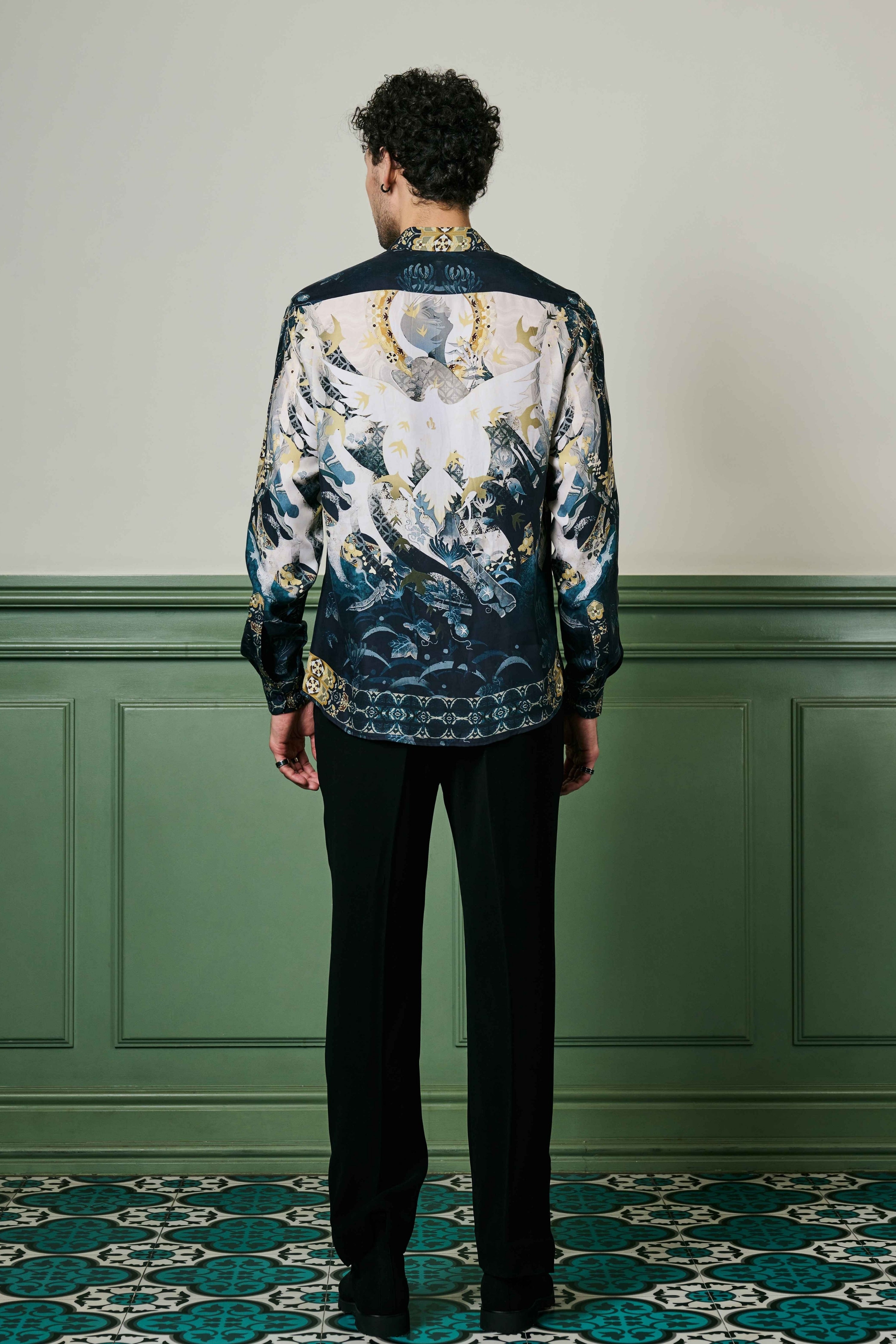 Kyoto Nightfall Habutai Silk Shirt