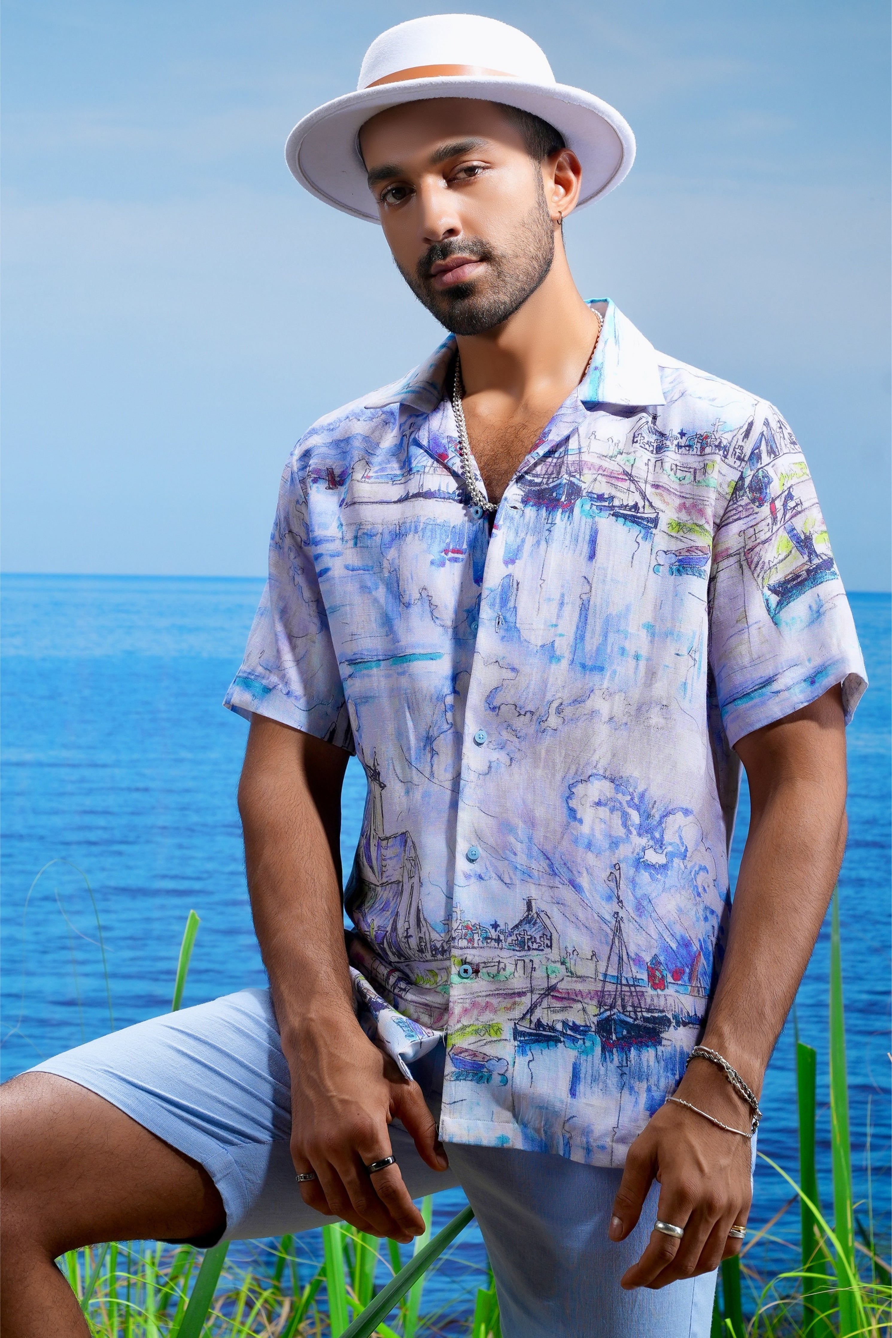 Ibiza Breeze Linen Cuban Shirt