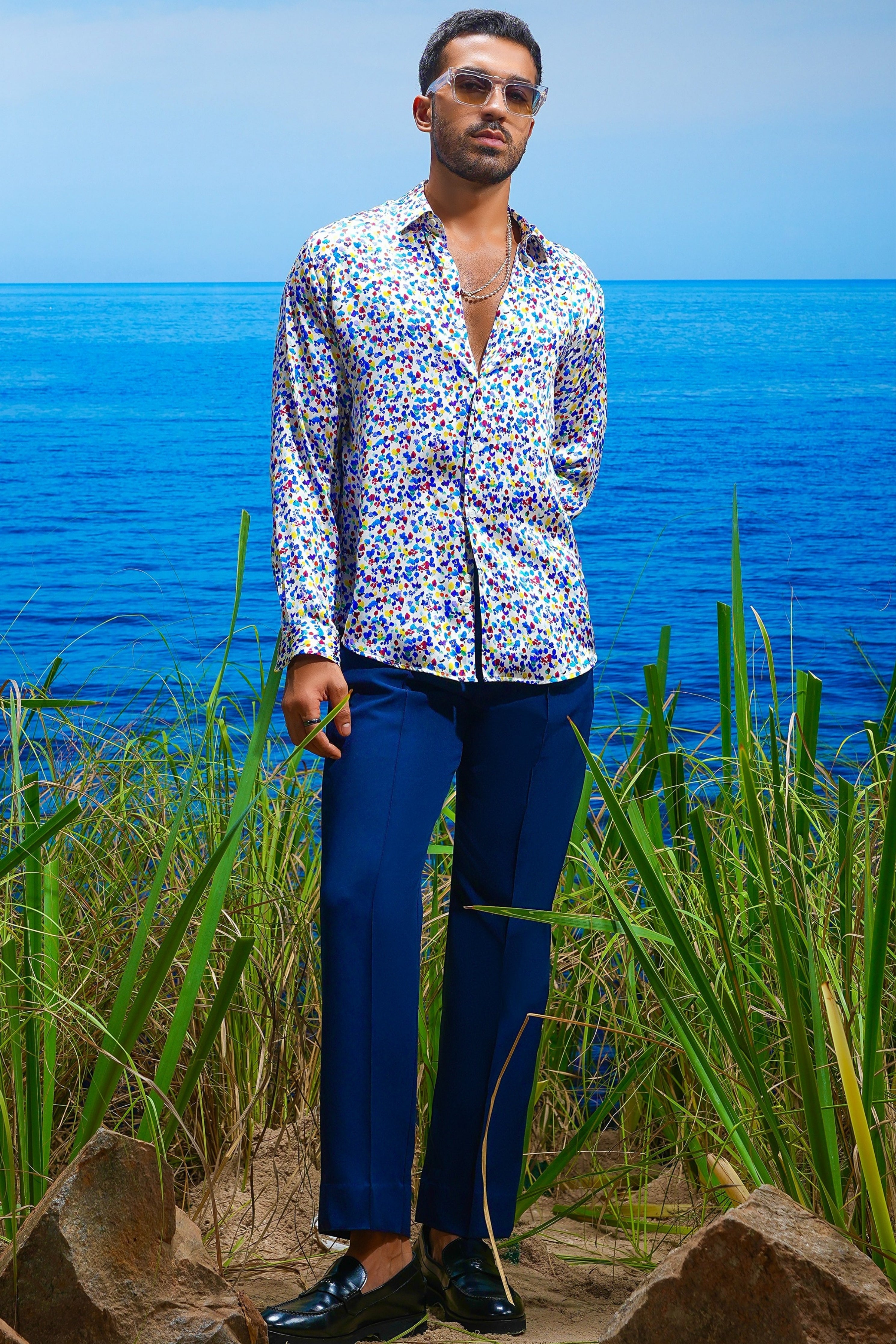 Seraphic Blossom Habutai Silk Shirt