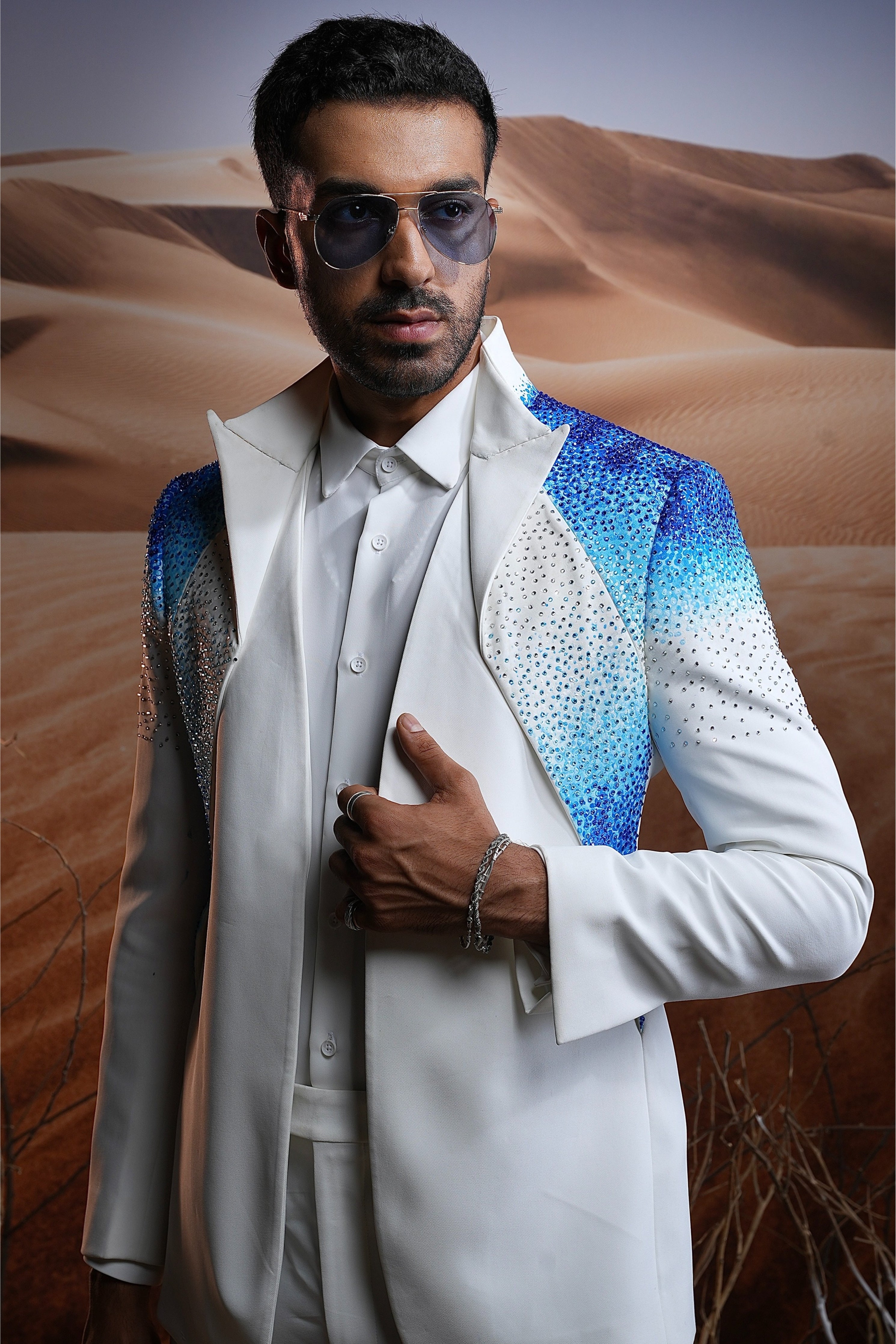 Blue Ice Swarovski Ceremonial Suit