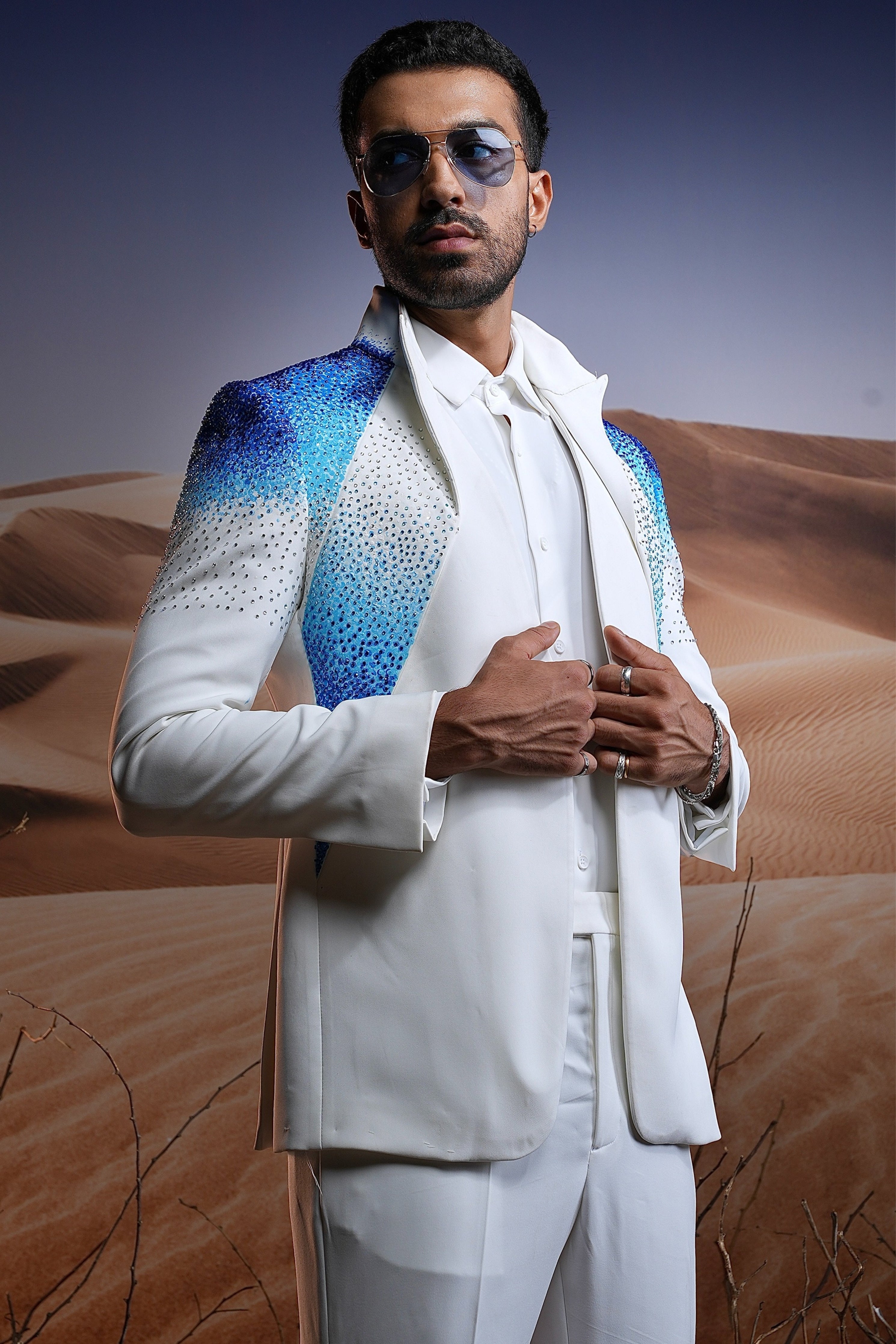 Blue Ice Swarovski Ceremonial Suit