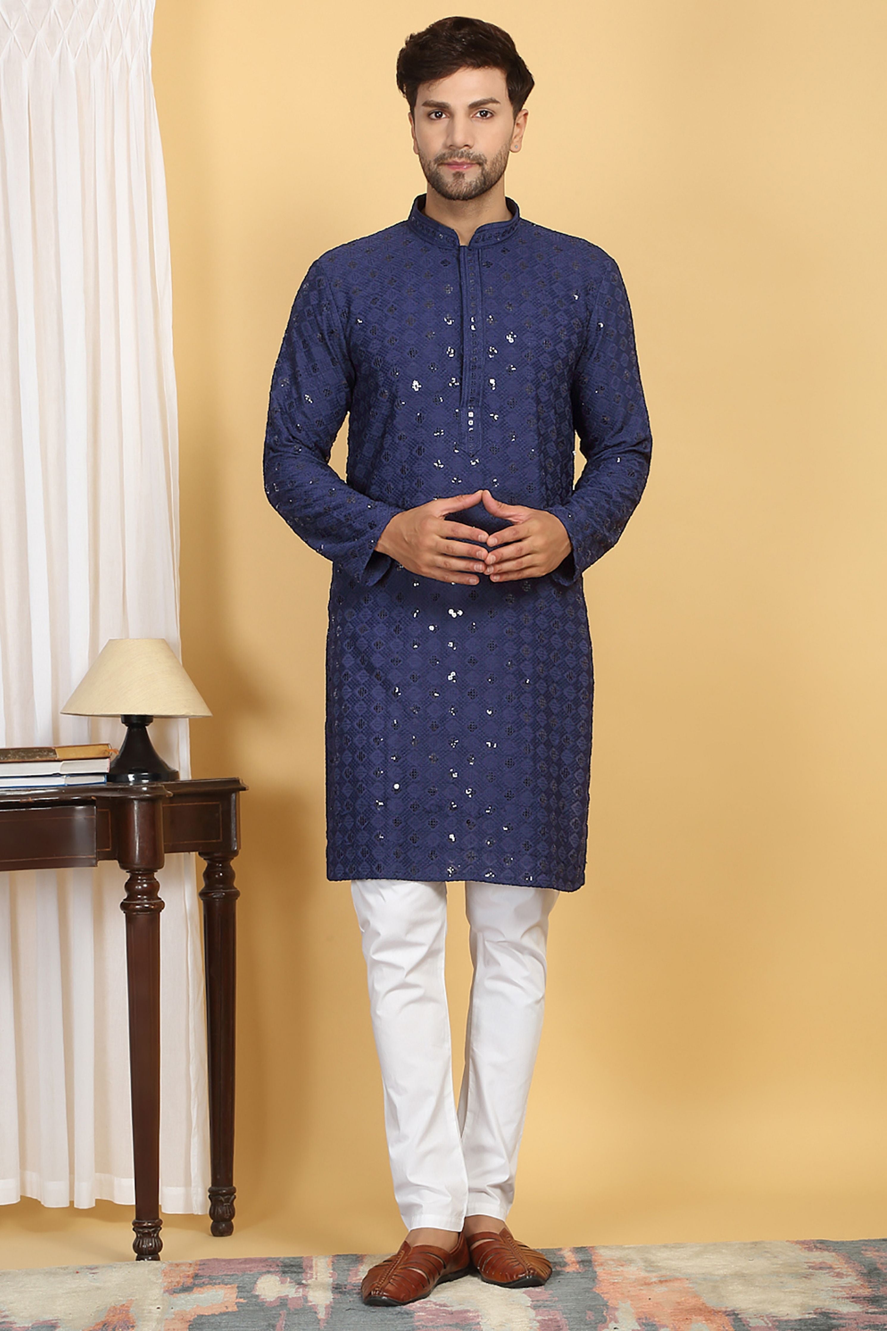 Nav Harsh Embroidered  Kurta Churidaar Set