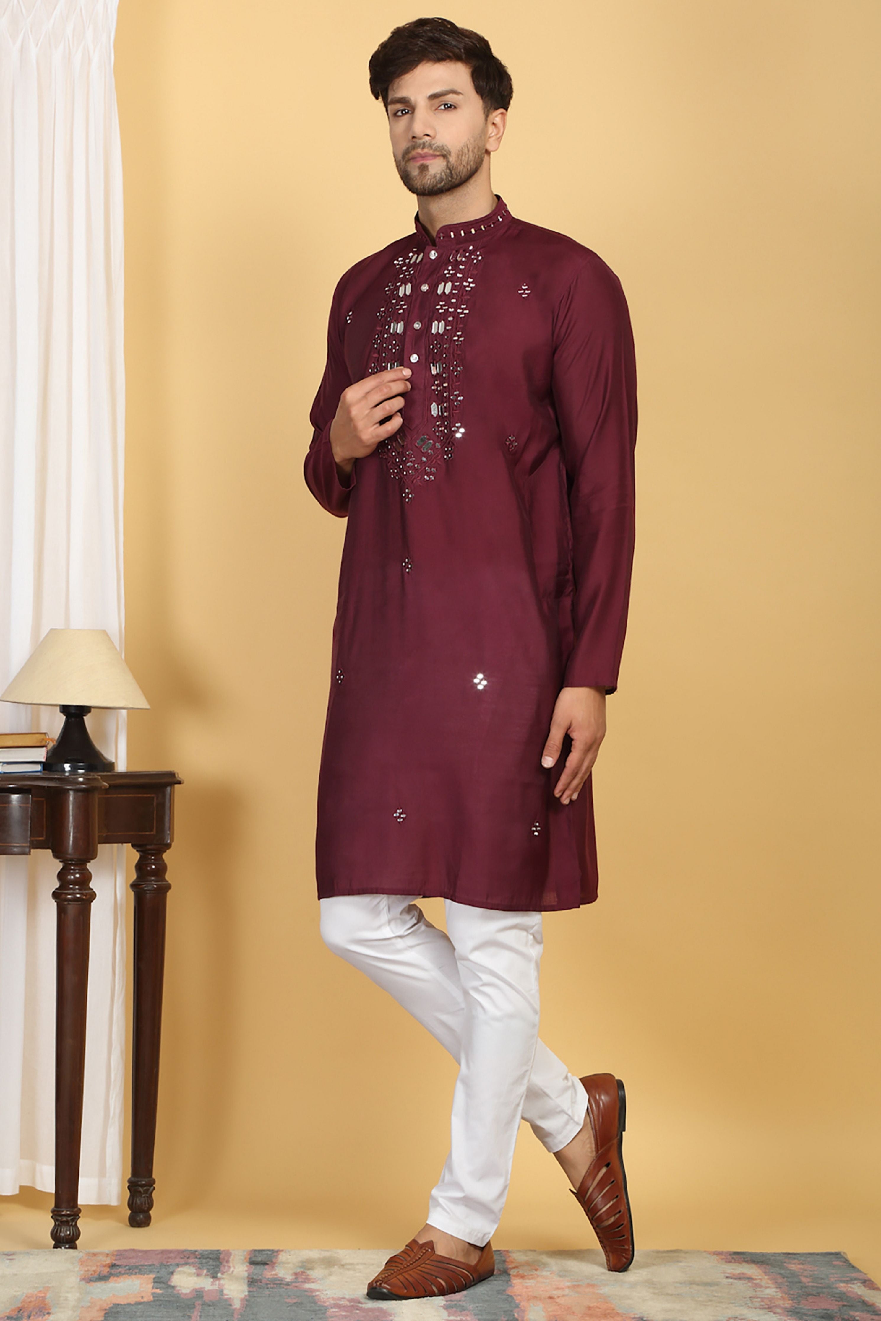 Rajat  Mirror Embroidery Work Kurta Set