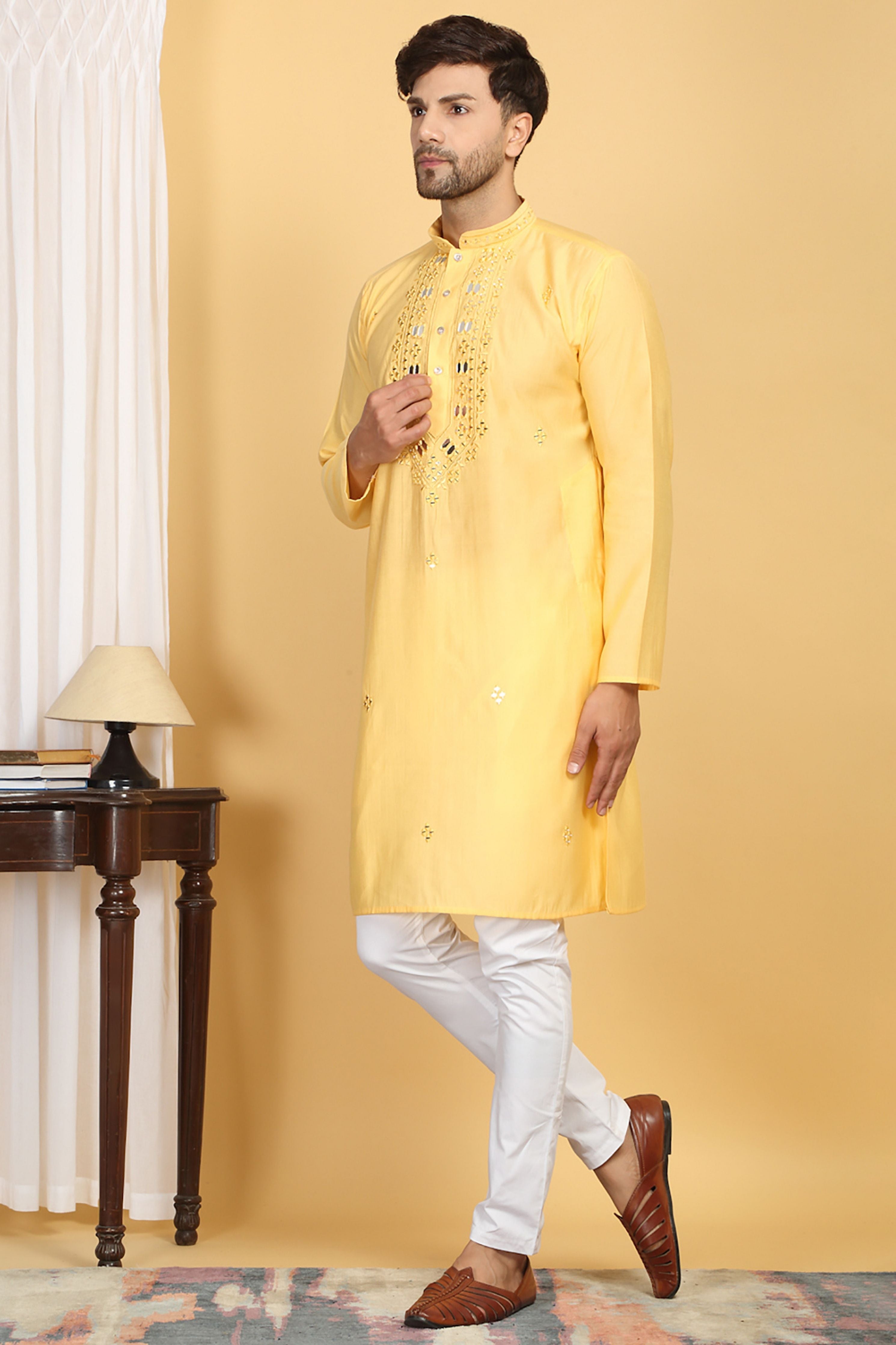 Rajat  Mirror Embroidery Work Kurta Set