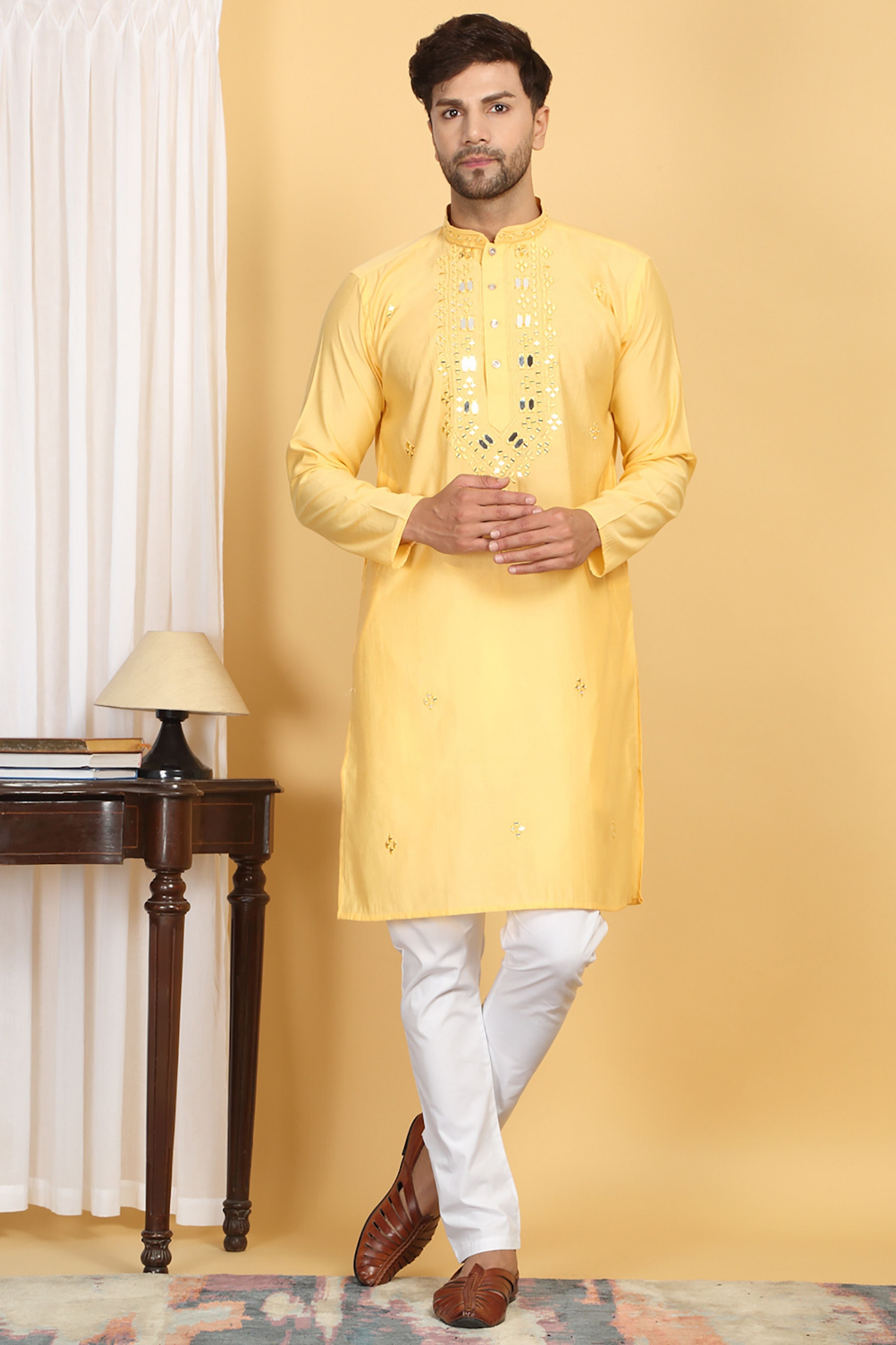 Rajat  Mirror Embroidery Work Kurta Set