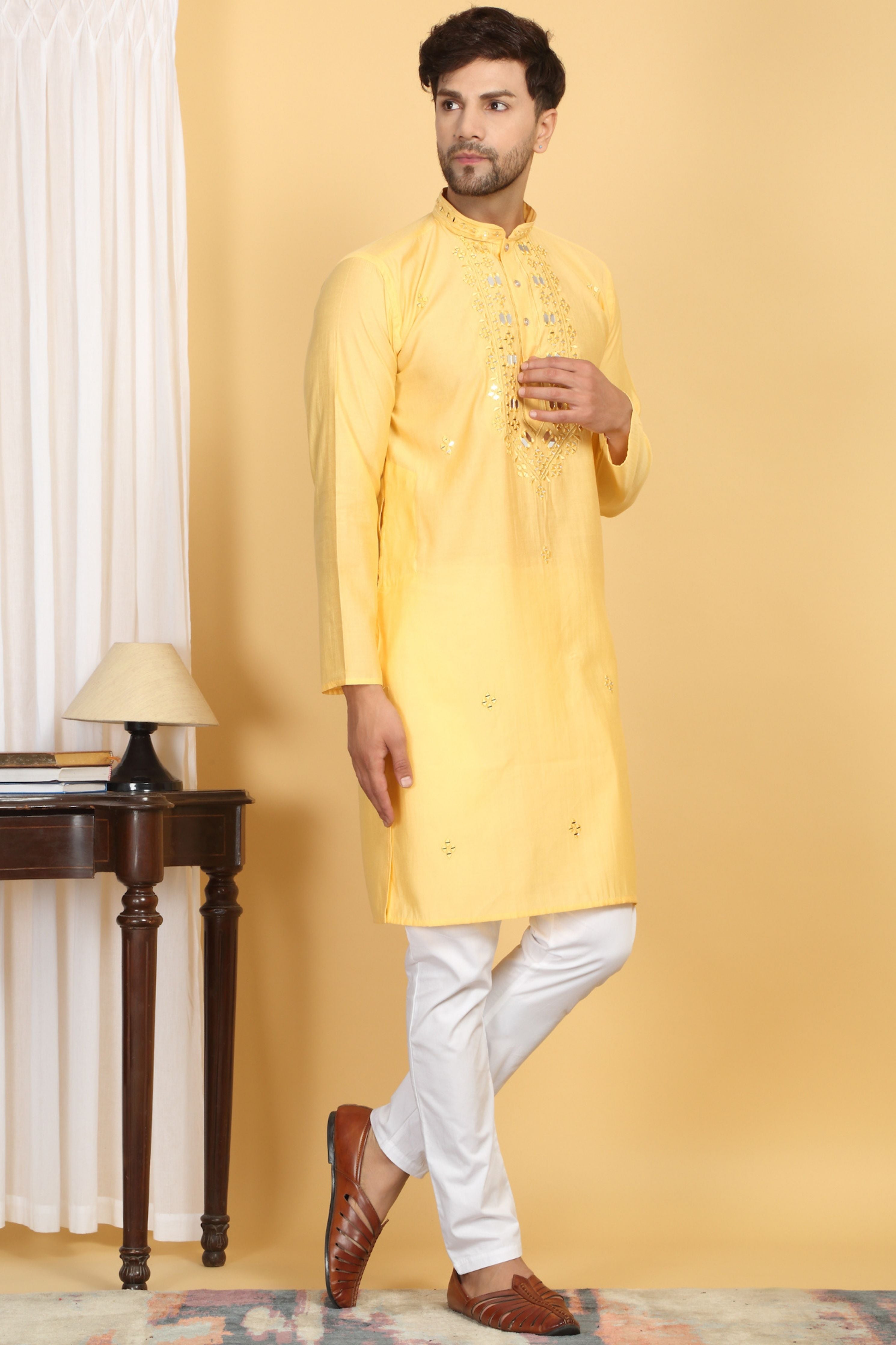 Rajat  Mirror Embroidery Work Kurta Set