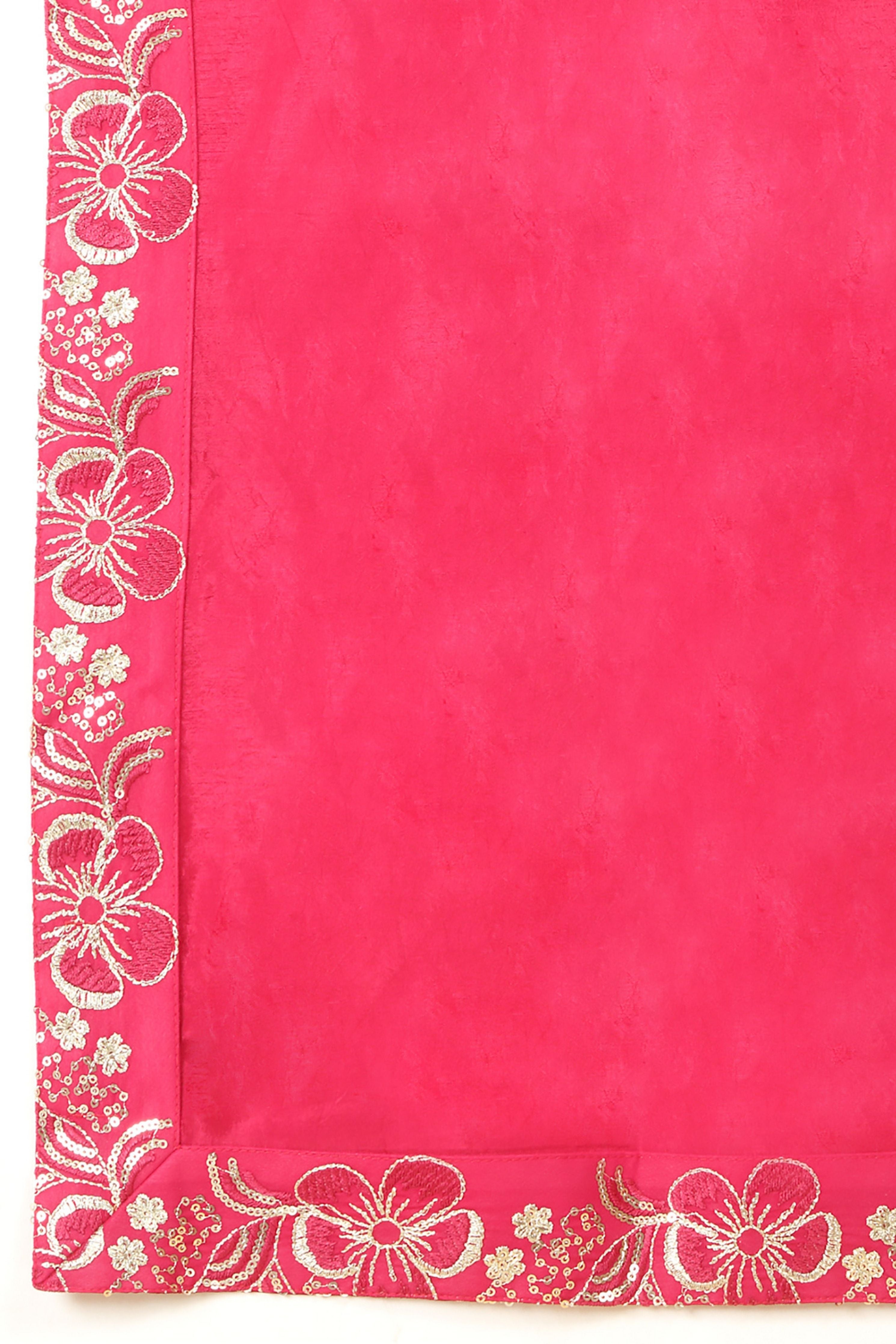 Divyakriti Dark Pink Embroidered Kurta Set