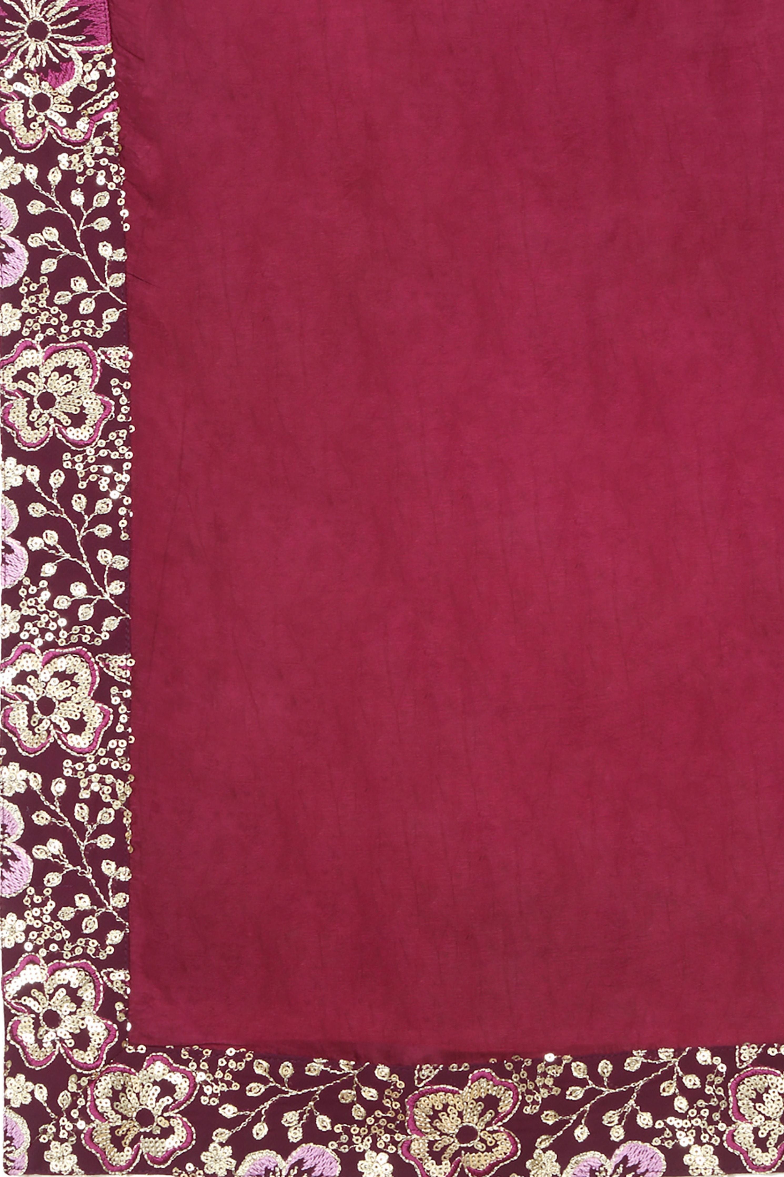Divyakriti Dark Purple Embroidered Kurta Set