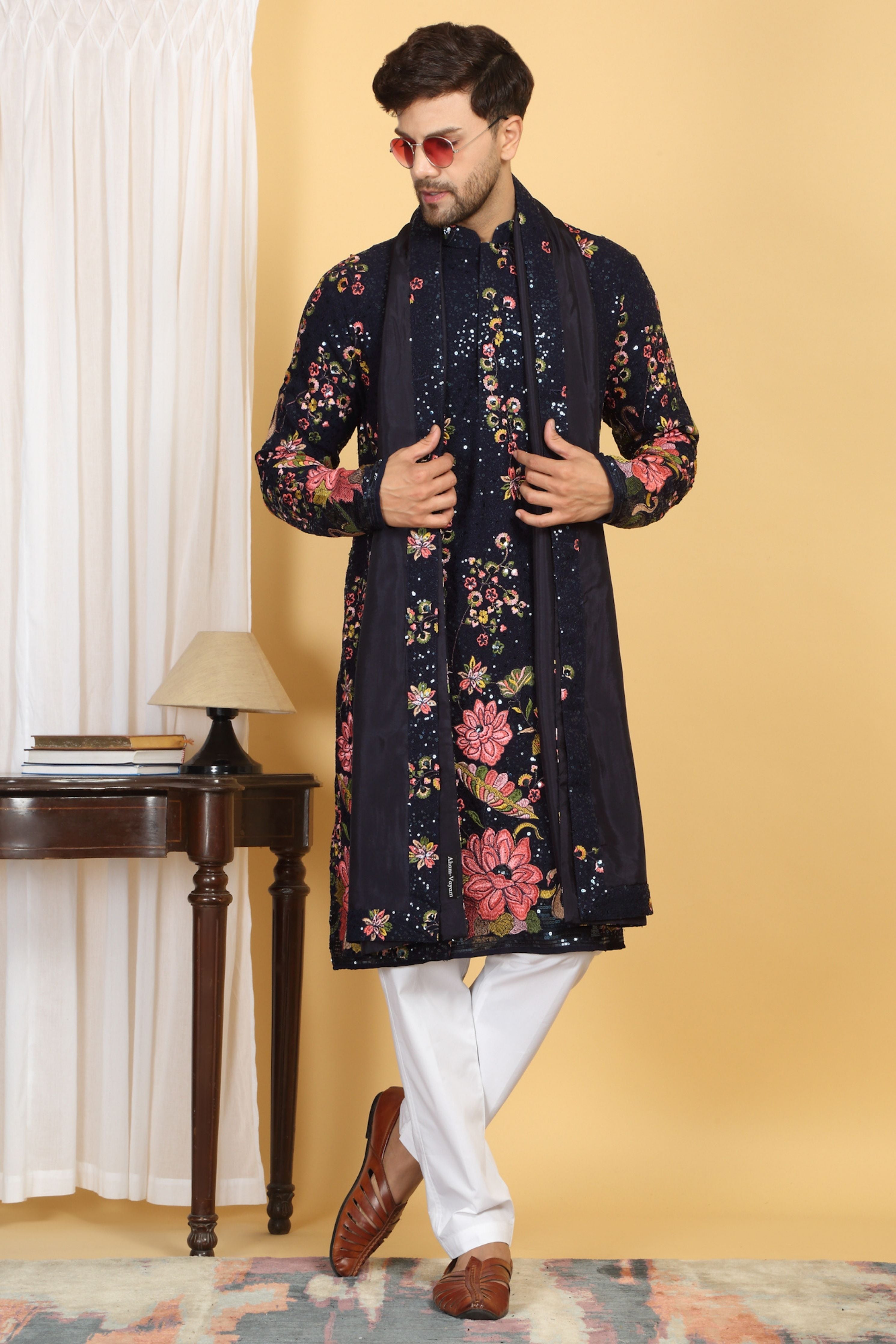 Upwan Embroidered Kurta Set