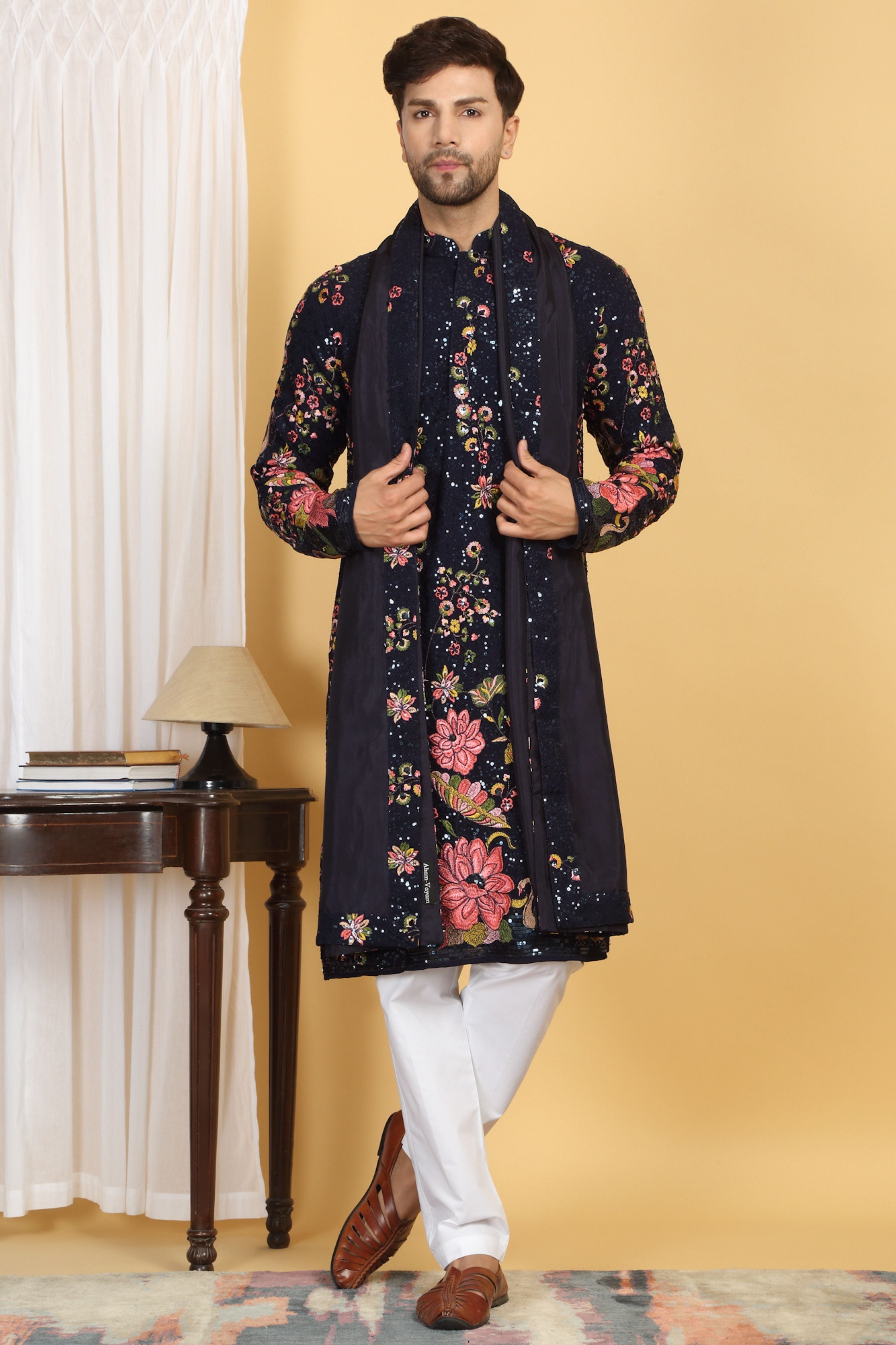 Upwan Embroidered Kurta Set