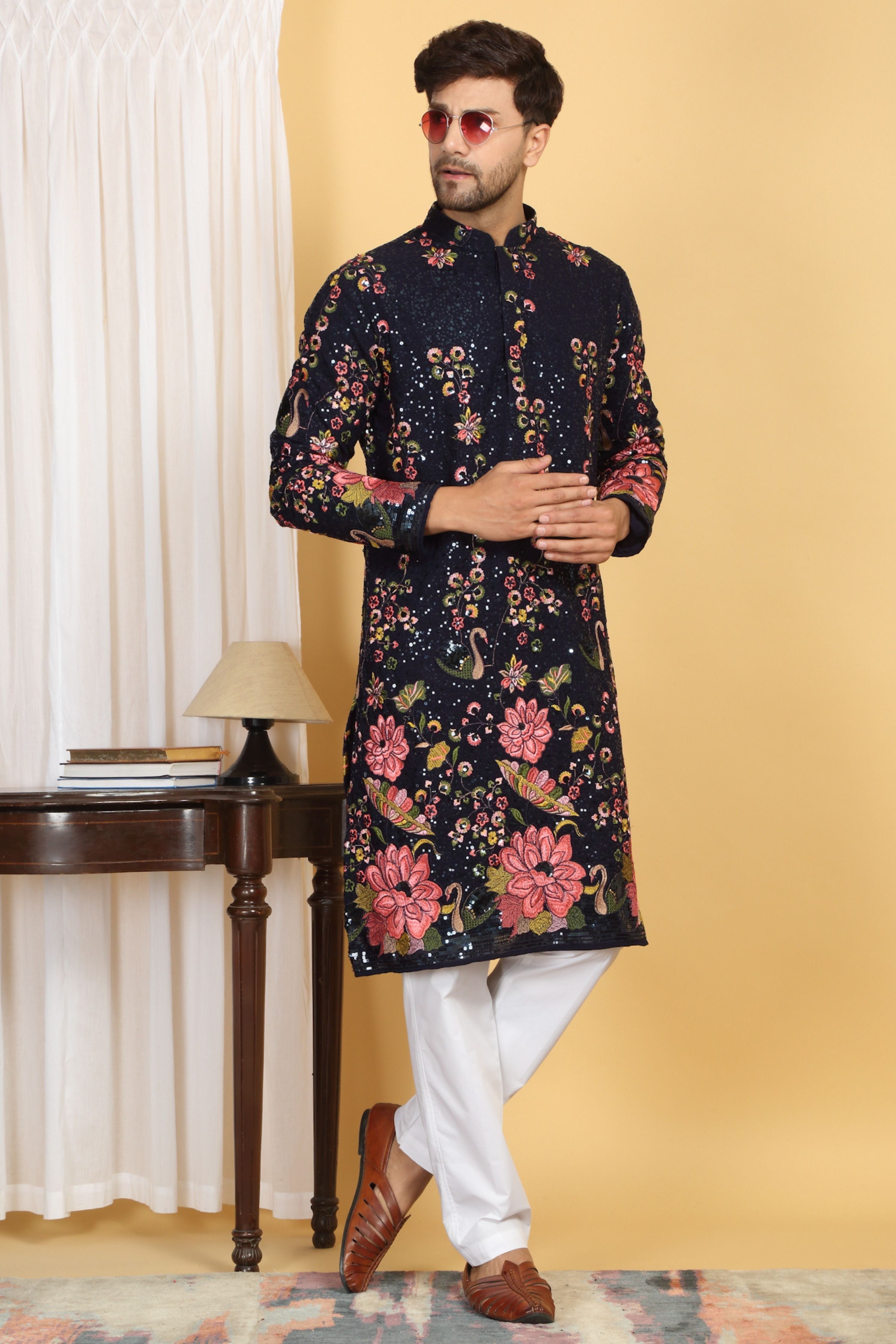 Upwan Embroidered Kurta Set