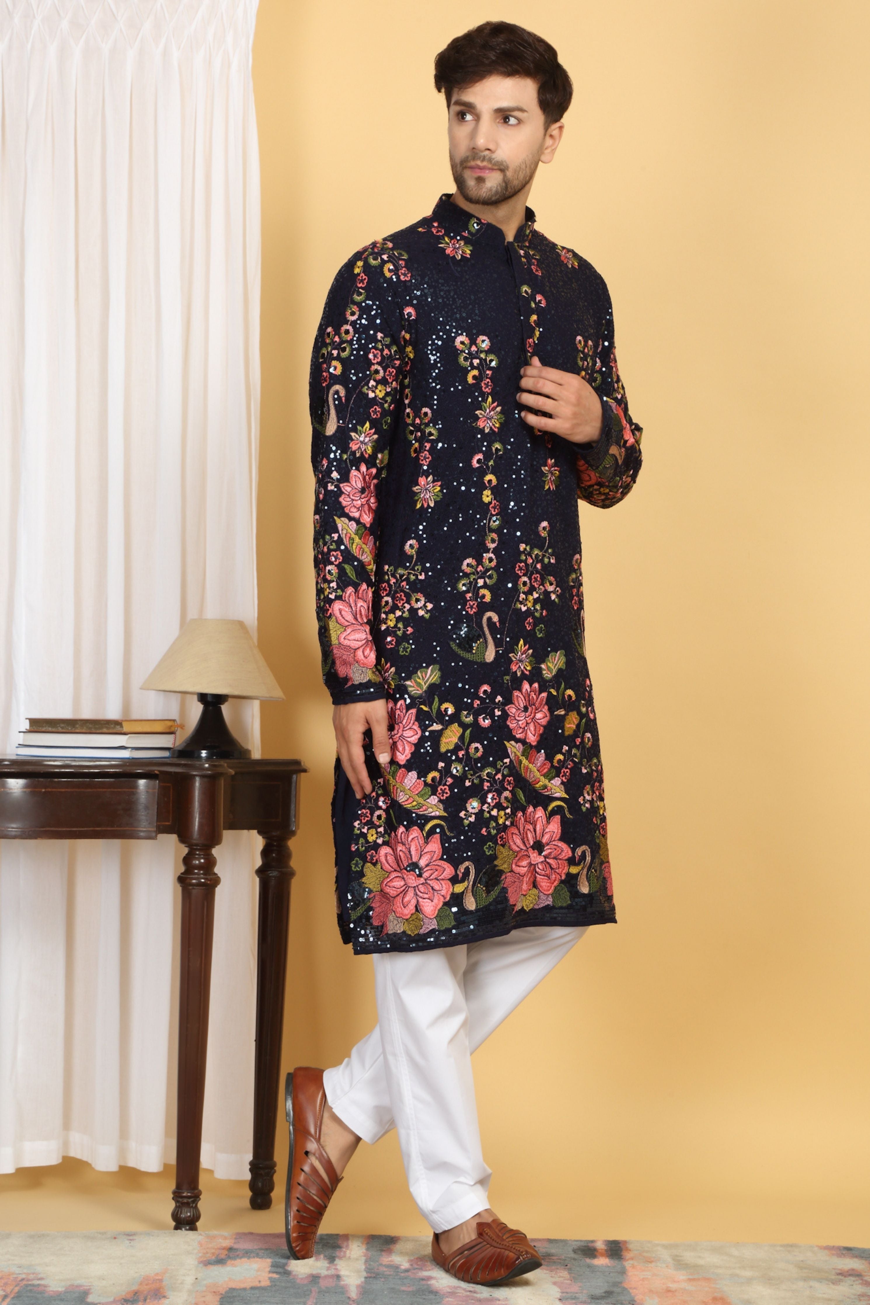 Upwan Embroidered Kurta Set