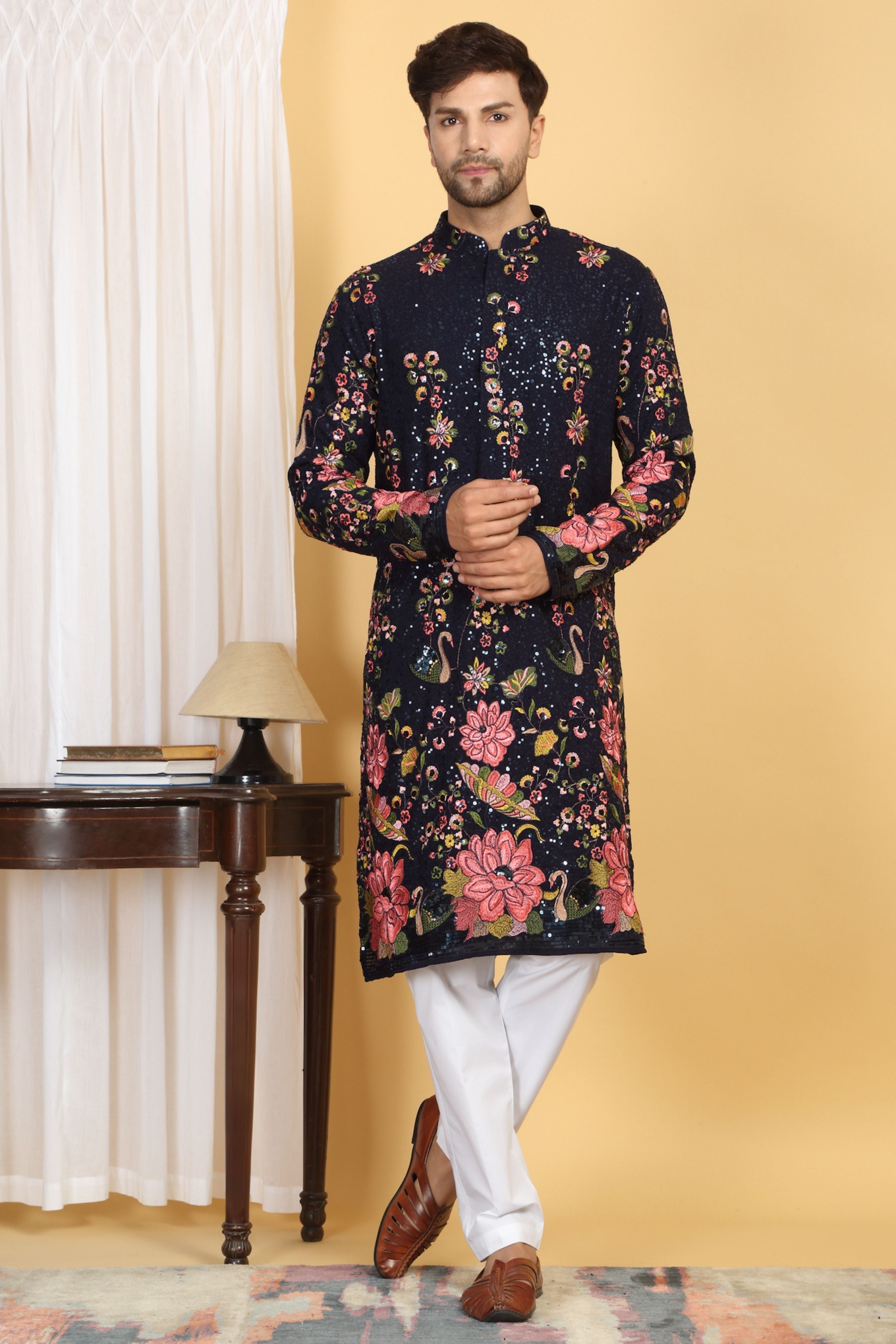 Upwan Embroidered Kurta Set