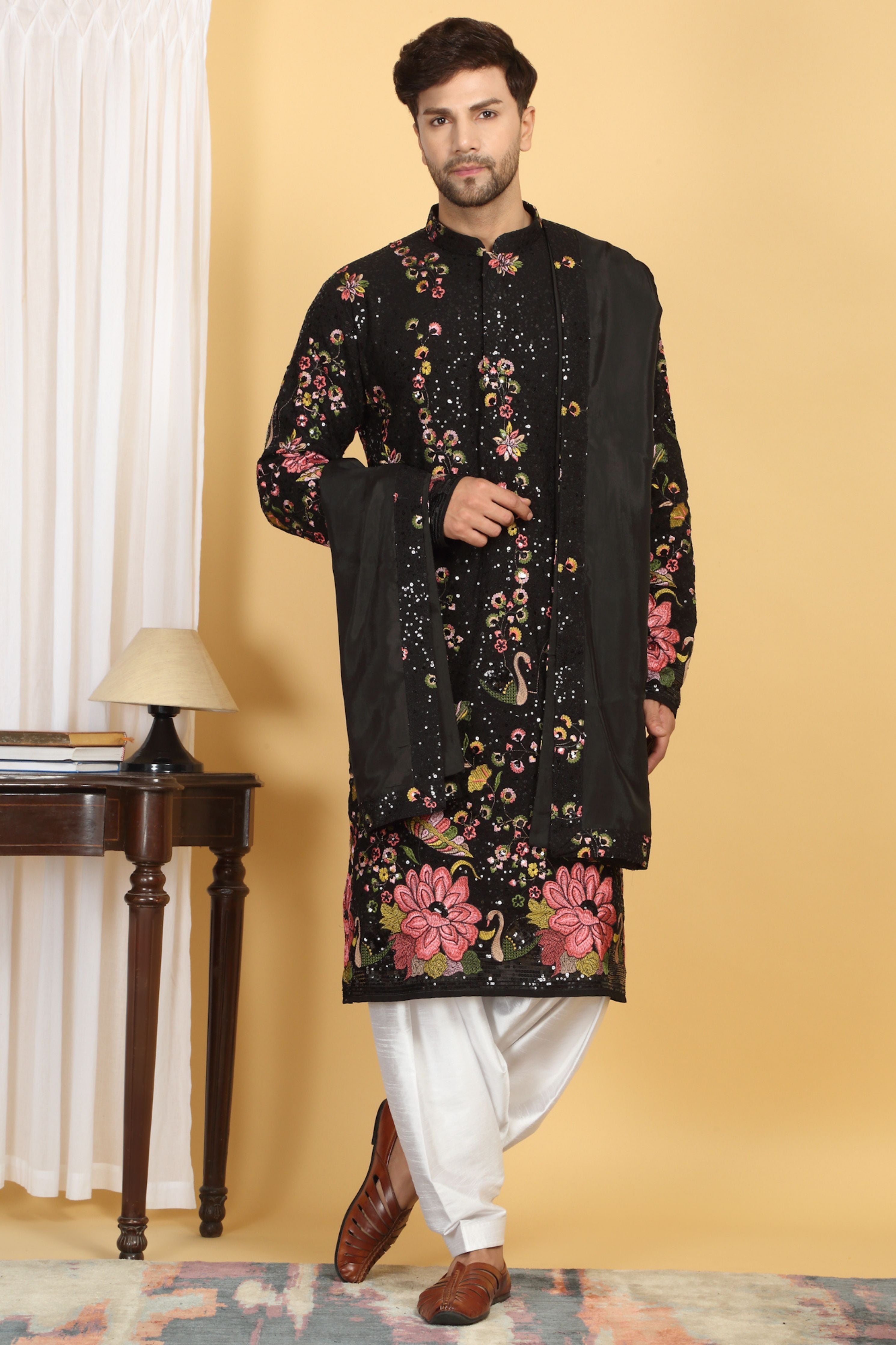 Upwan Embroidered Kurta Set