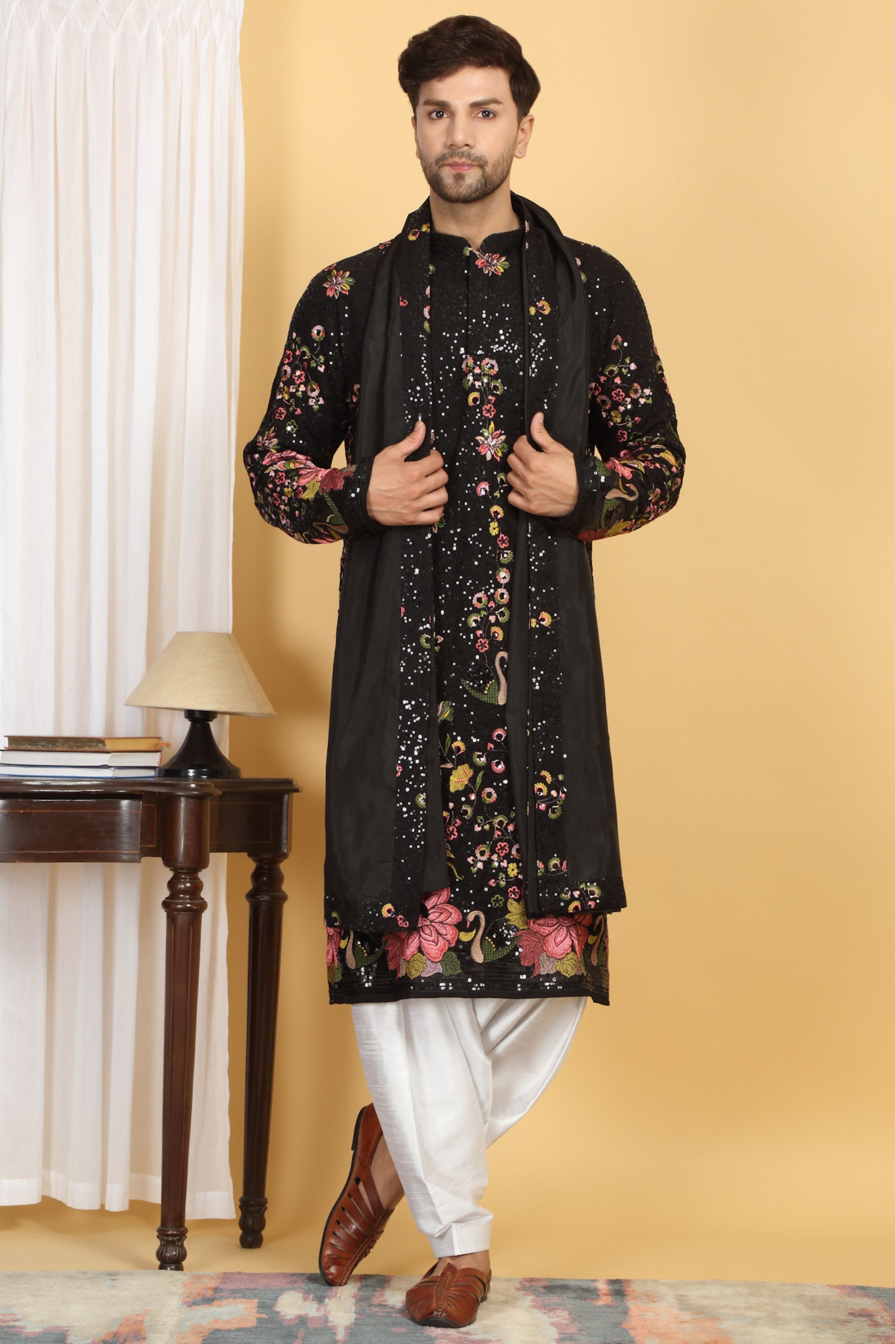 Upwan Embroidered Kurta Set