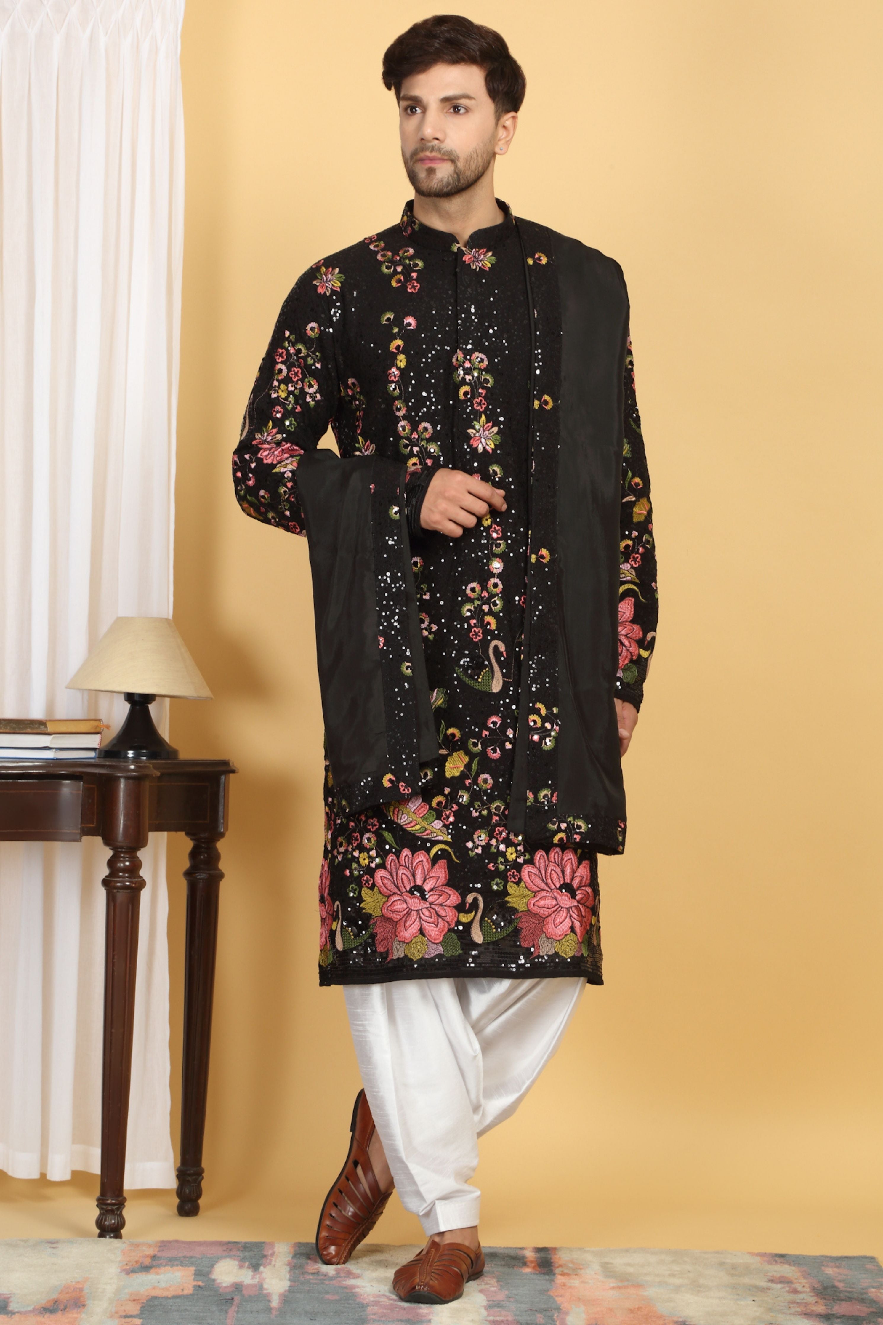 Upwan Embroidered Kurta Set