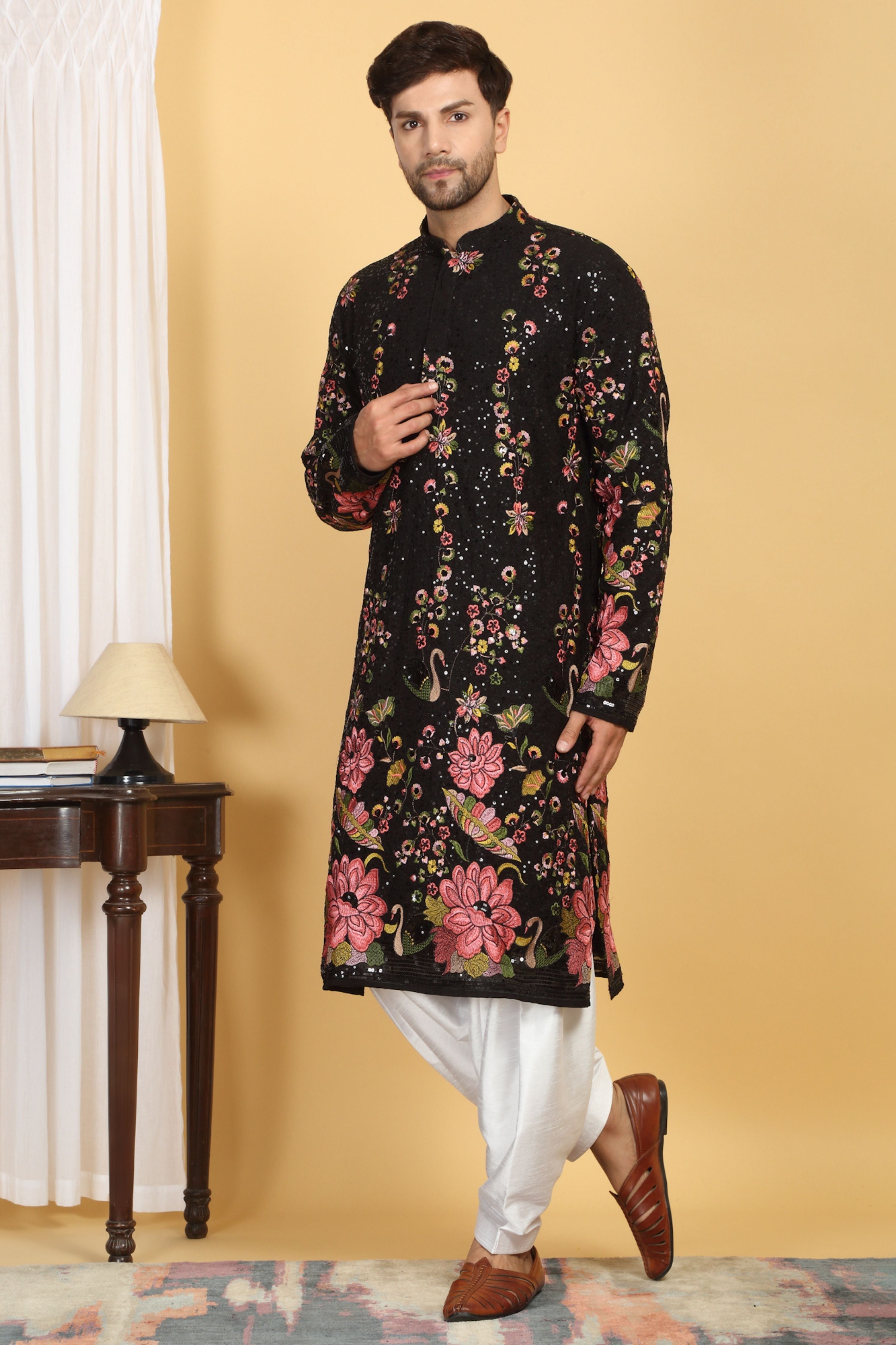 Upwan Embroidered Kurta Set