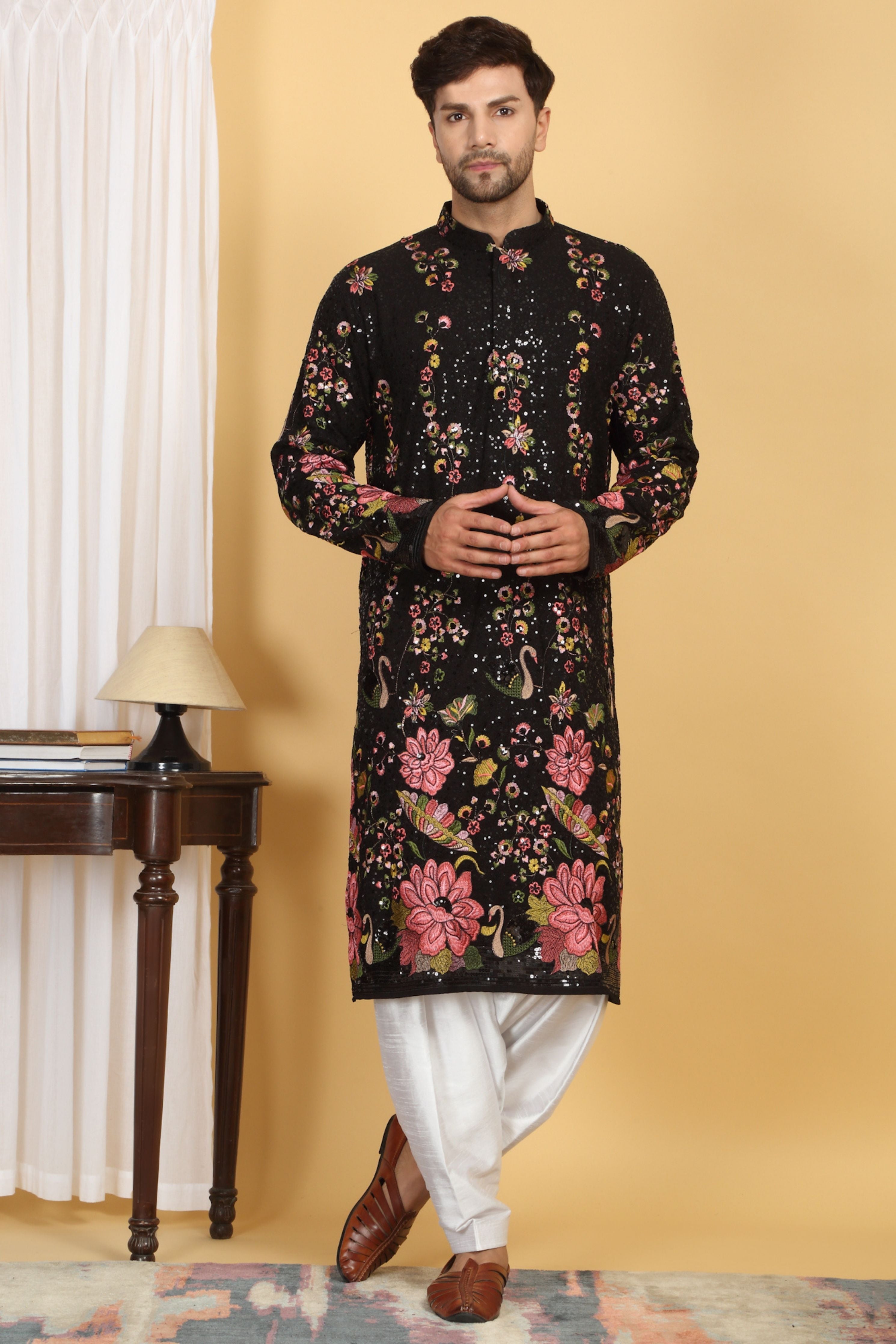Upwan Embroidered Kurta Set