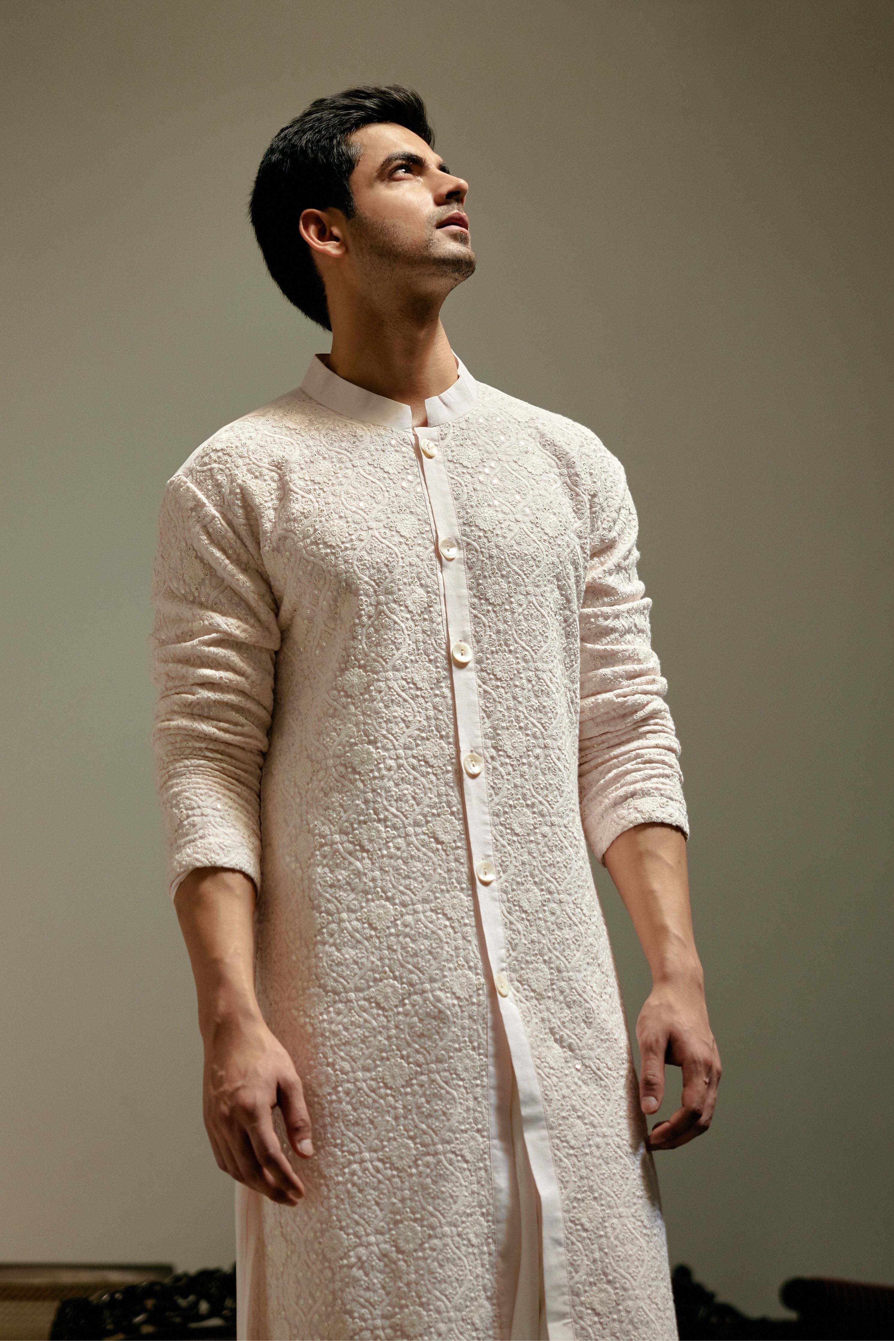 light Pink Umair Kurta Set