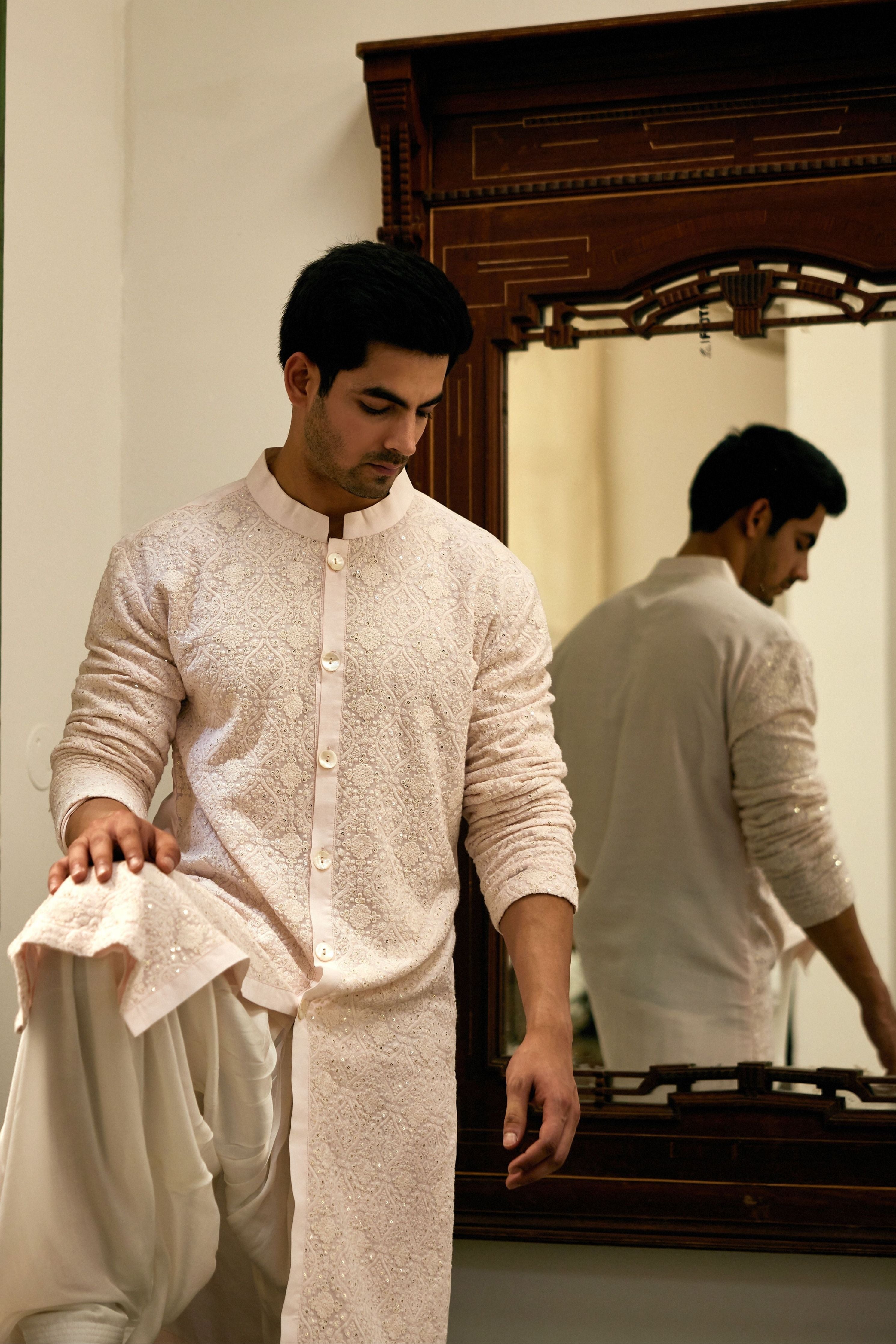 light Pink Umair Kurta Set
