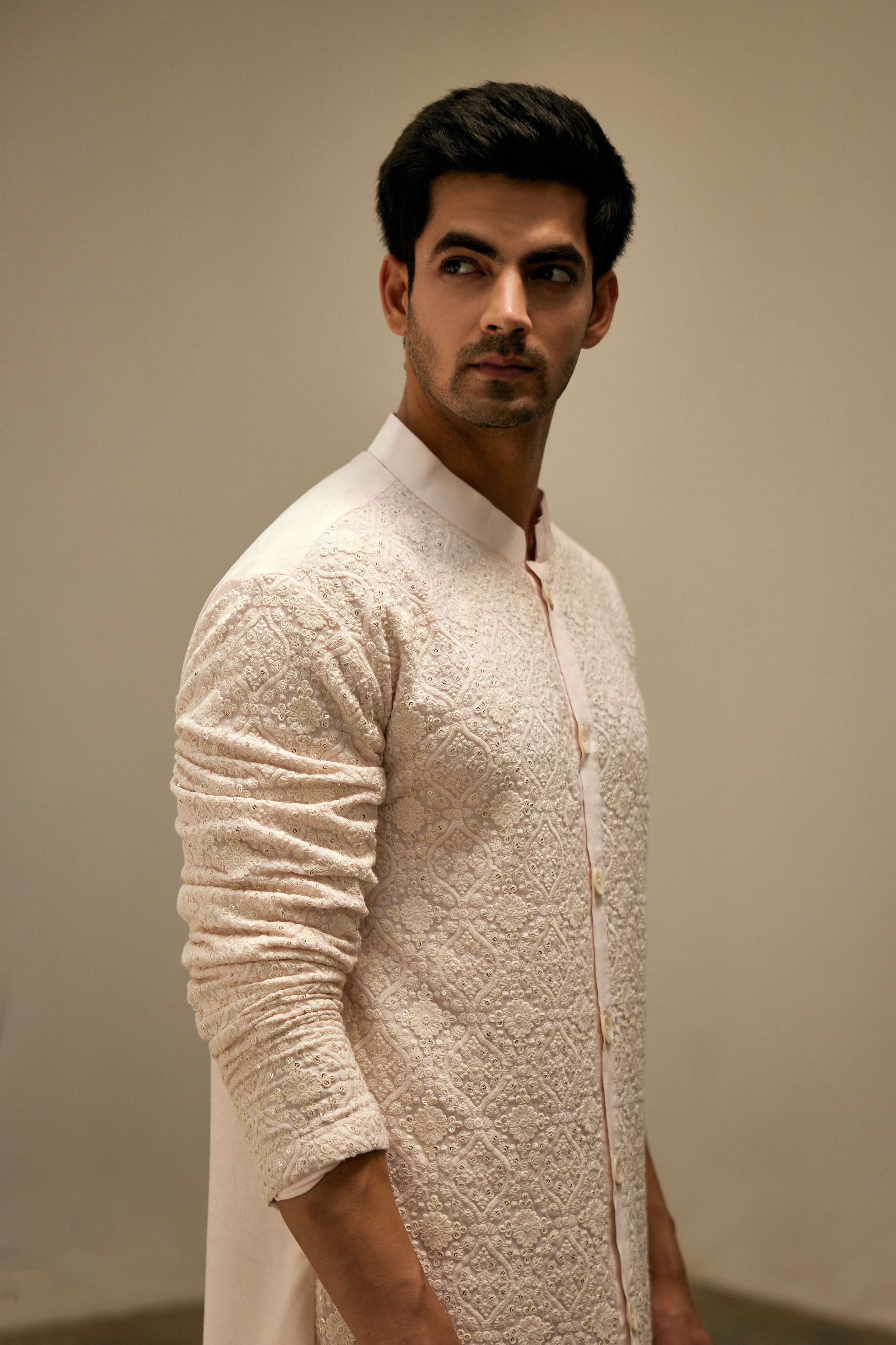 light Pink Umair Kurta Set