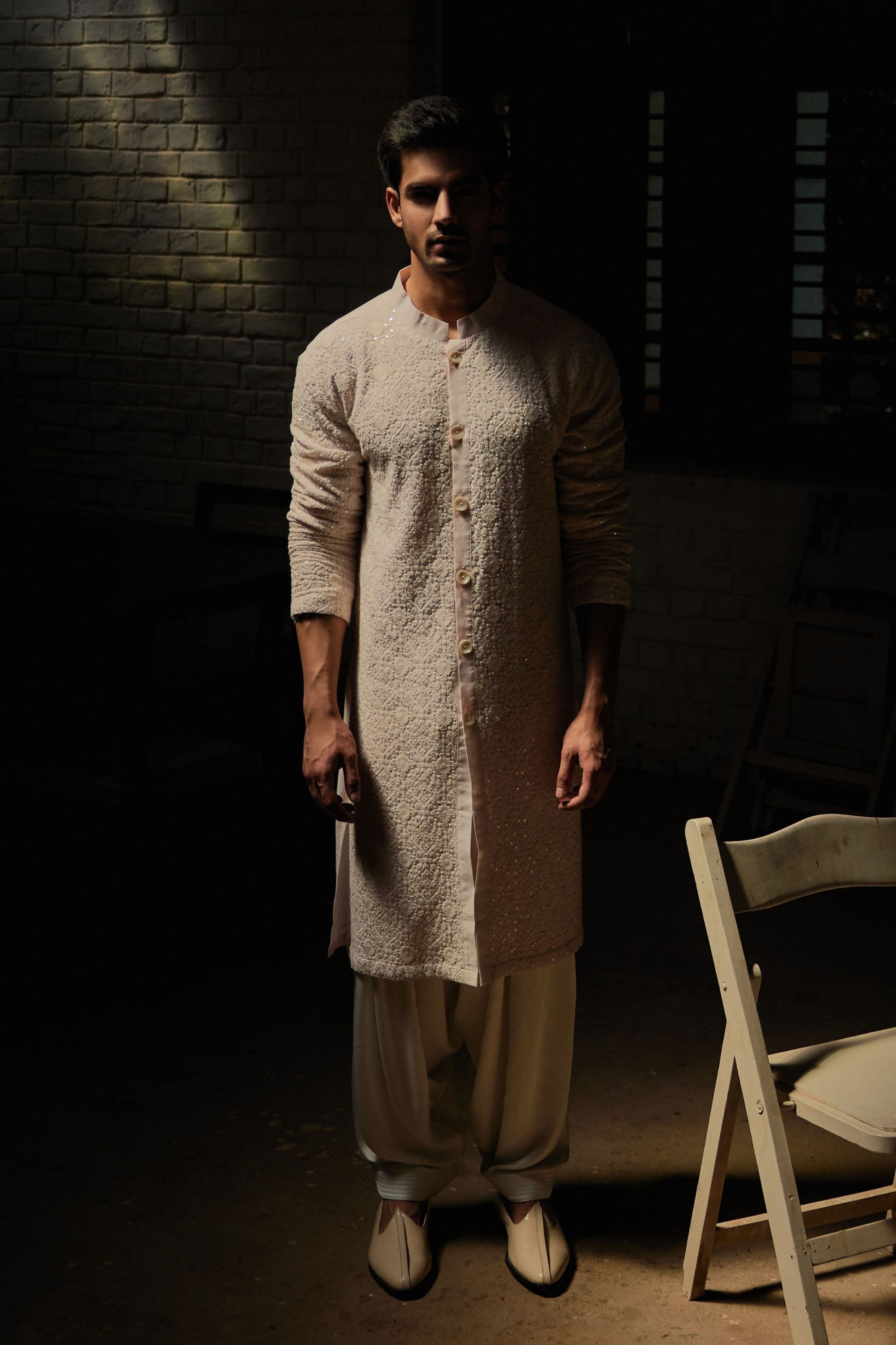 light Pink Umair Kurta Set