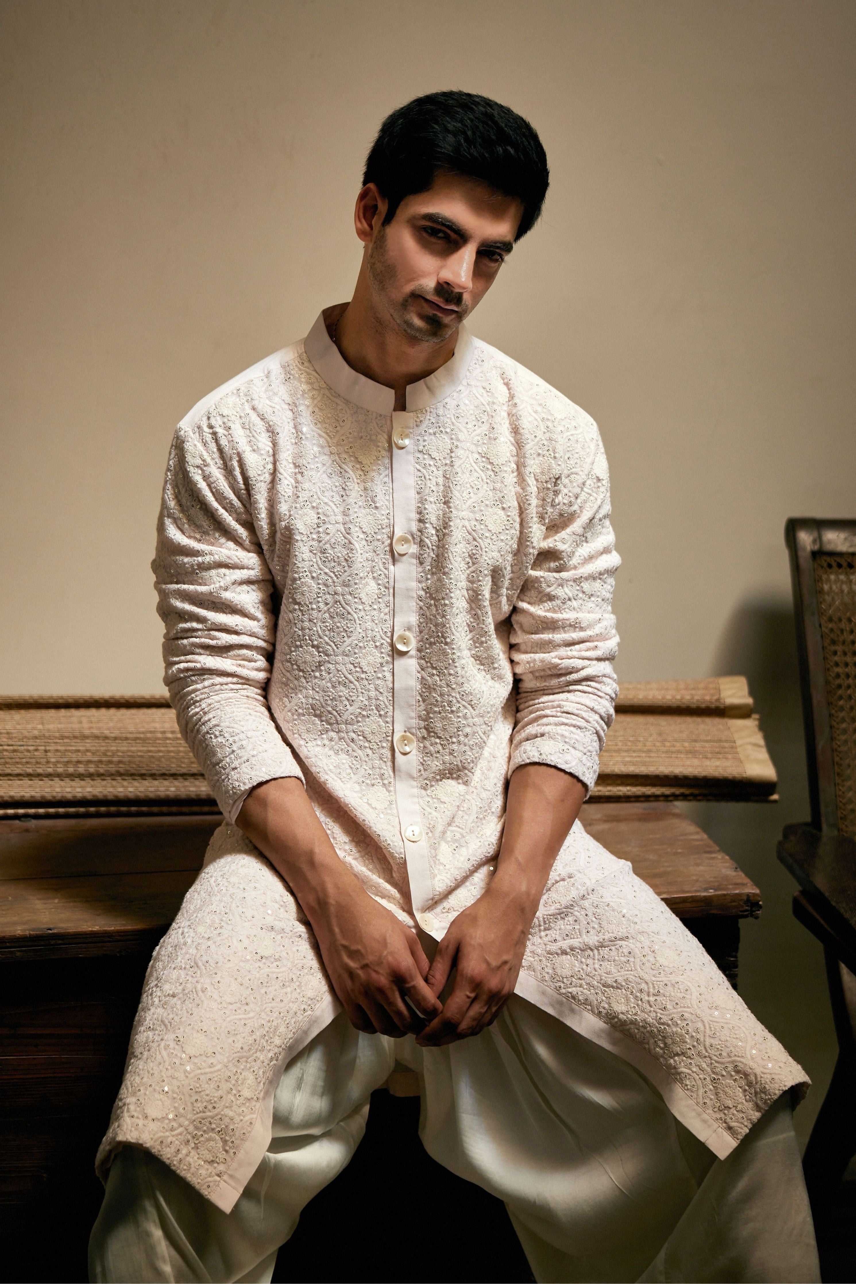 light Pink Umair Kurta Set