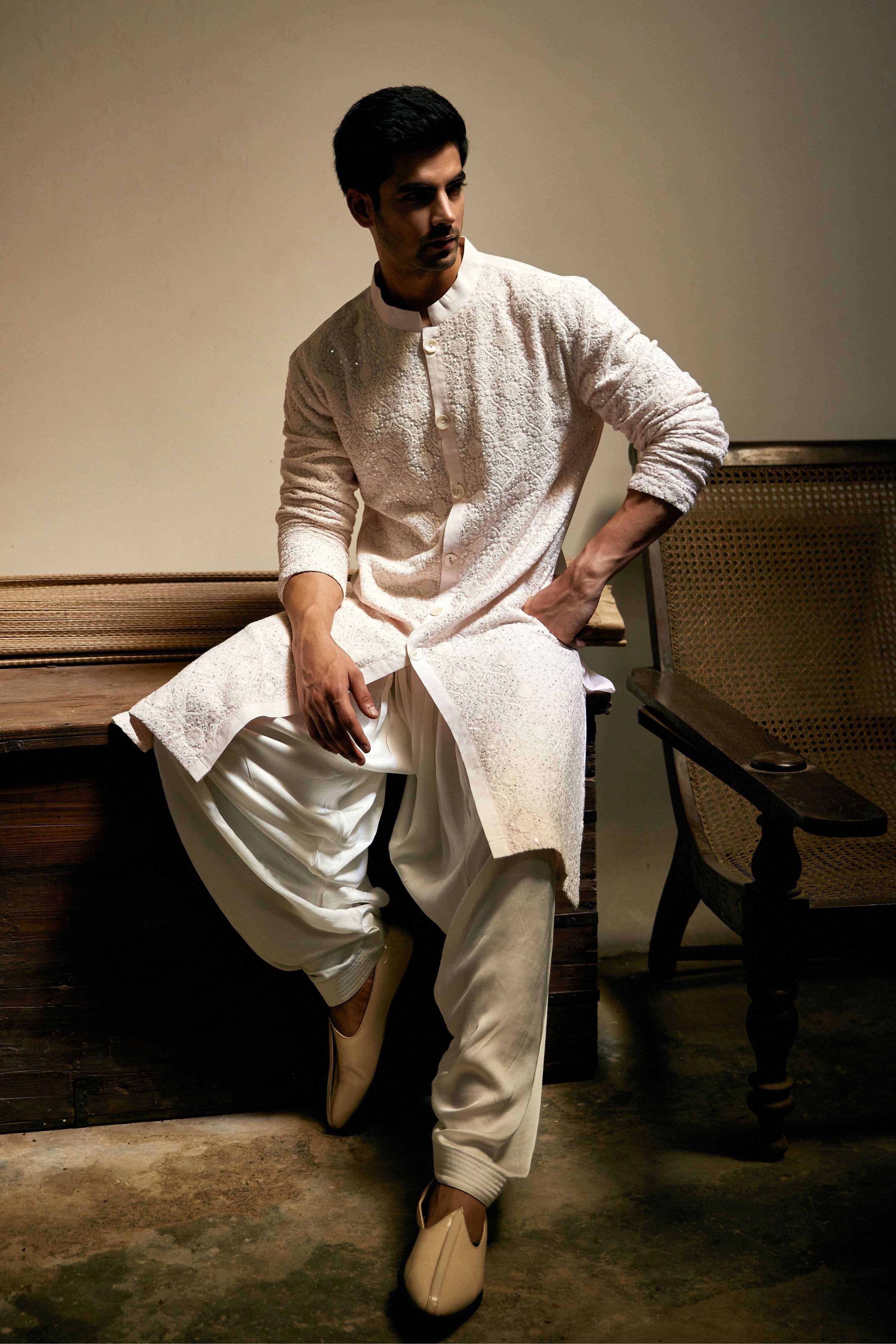 light Pink Umair Kurta Set
