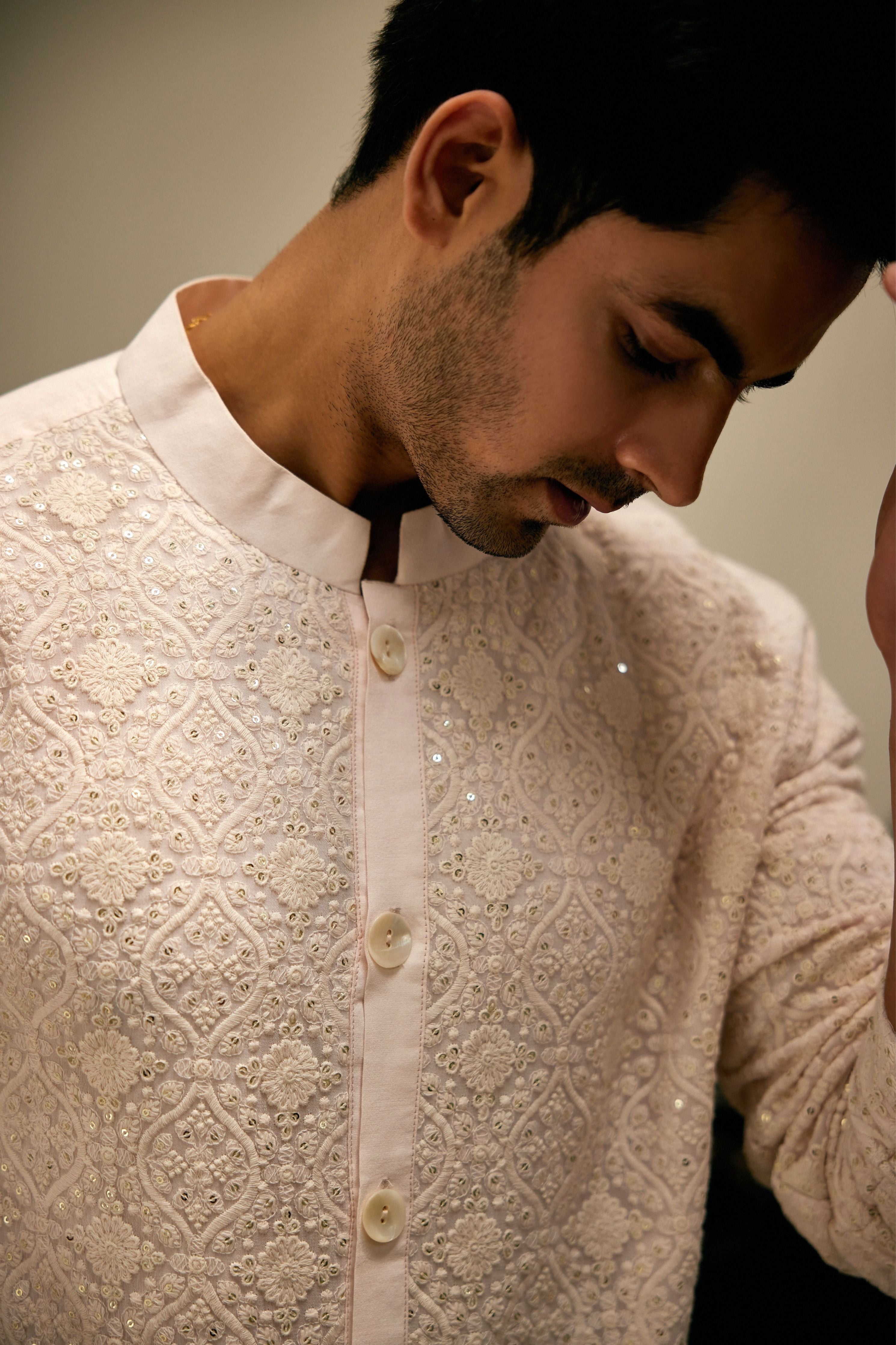 light Pink Umair Kurta Set