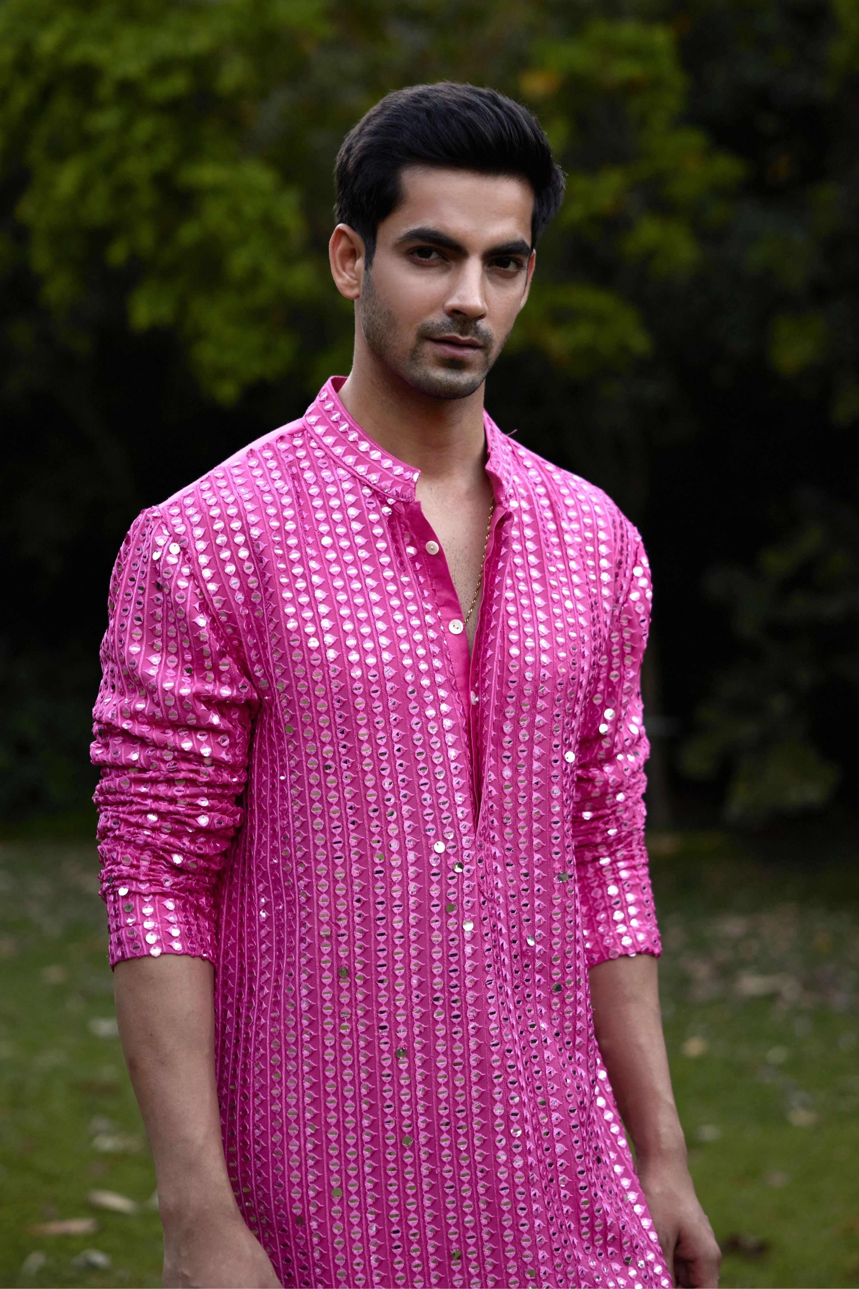 Rani Pink Yasir Kurta Set