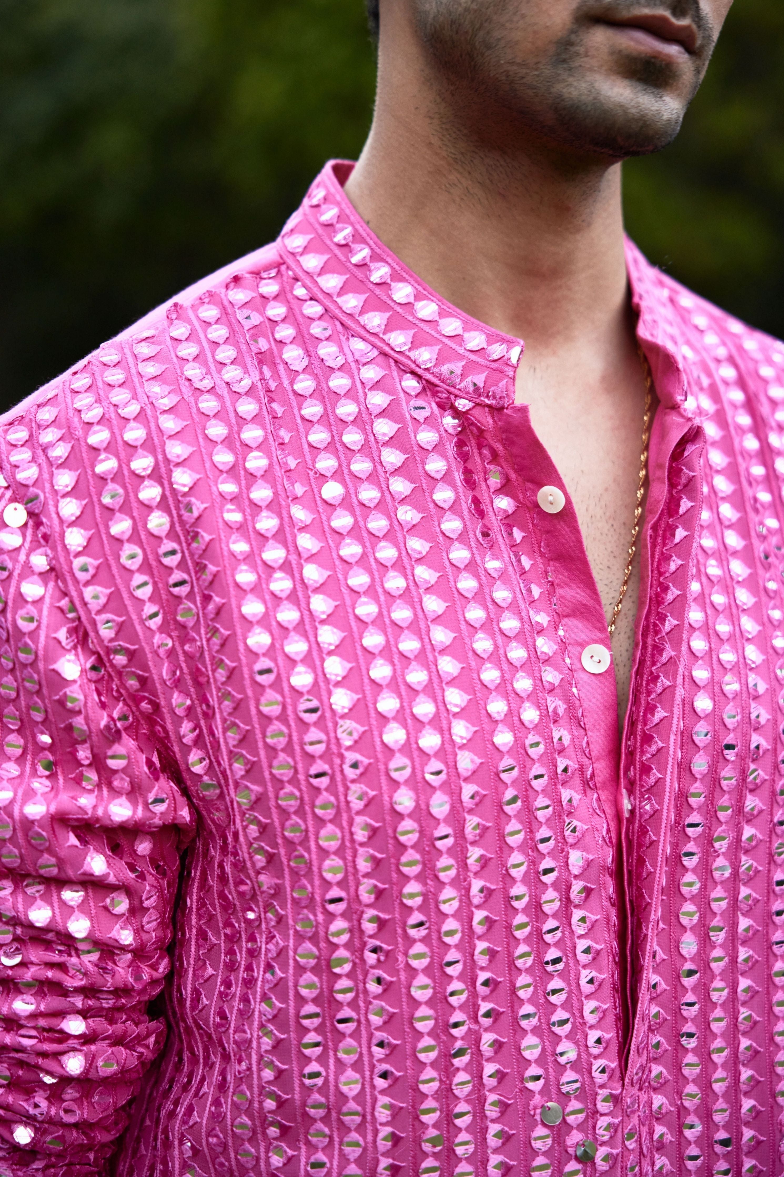 Rani Pink Yasir Kurta Set