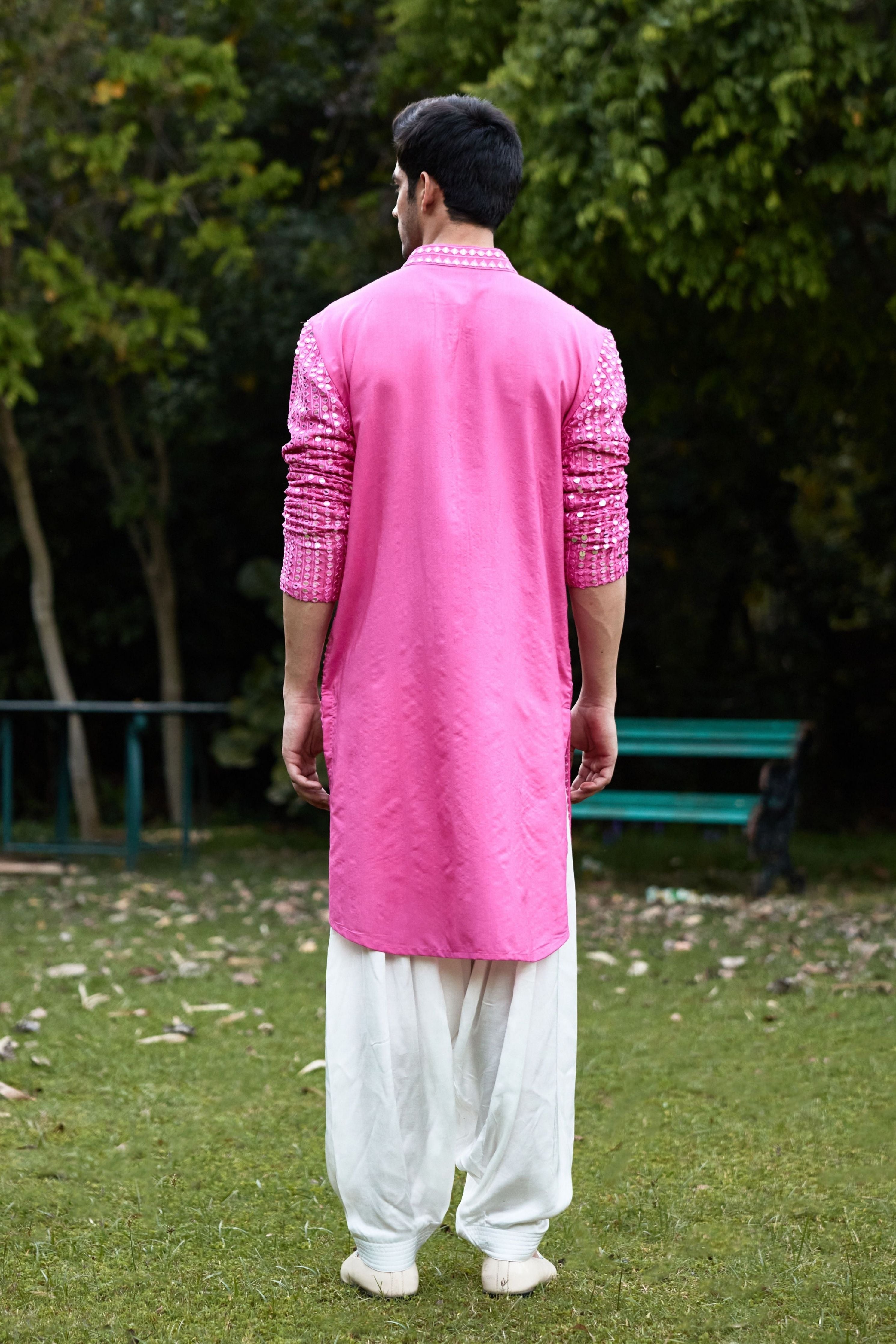 Rani Pink Yasir Kurta Set