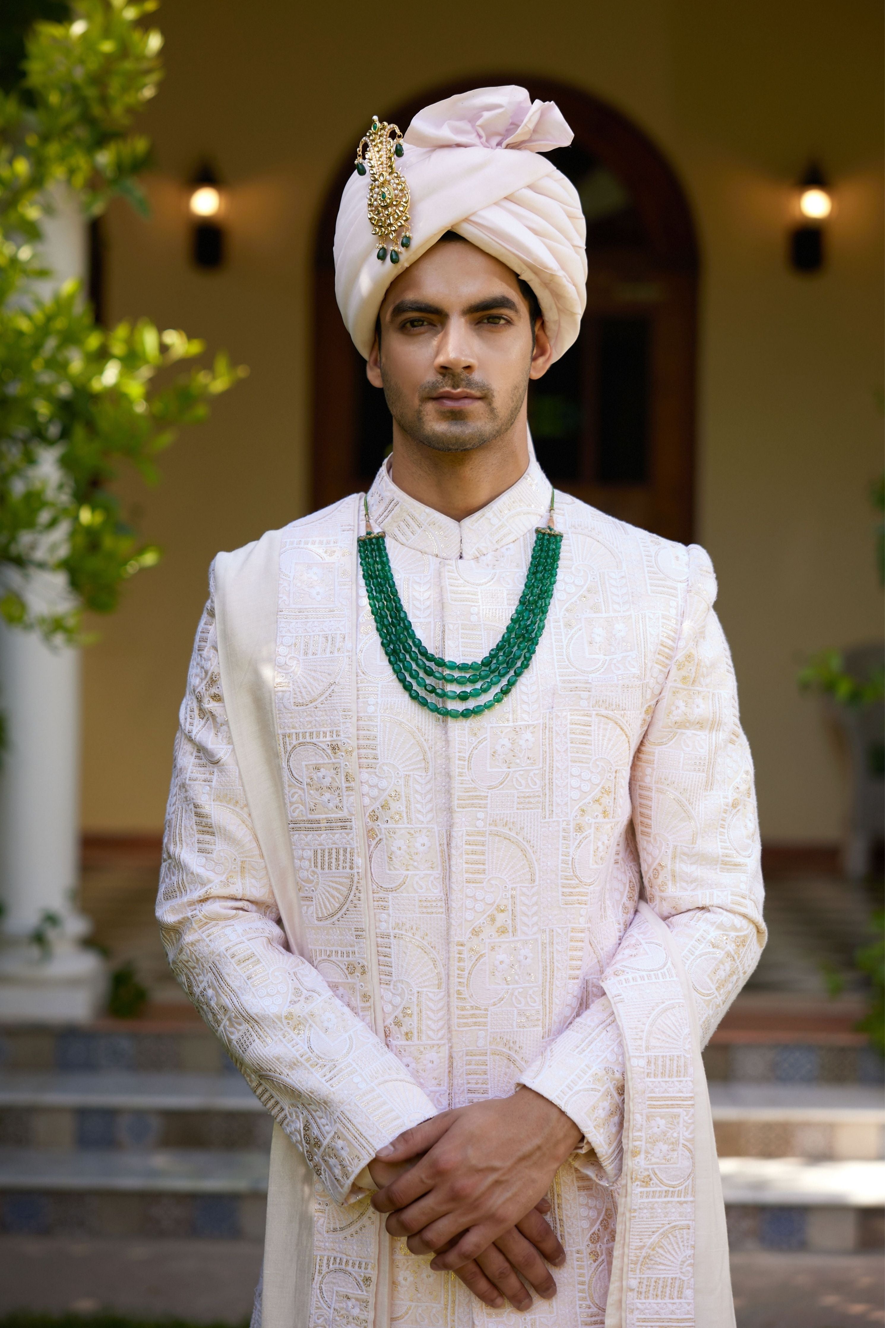 Zahid Sherwani Powder Pink