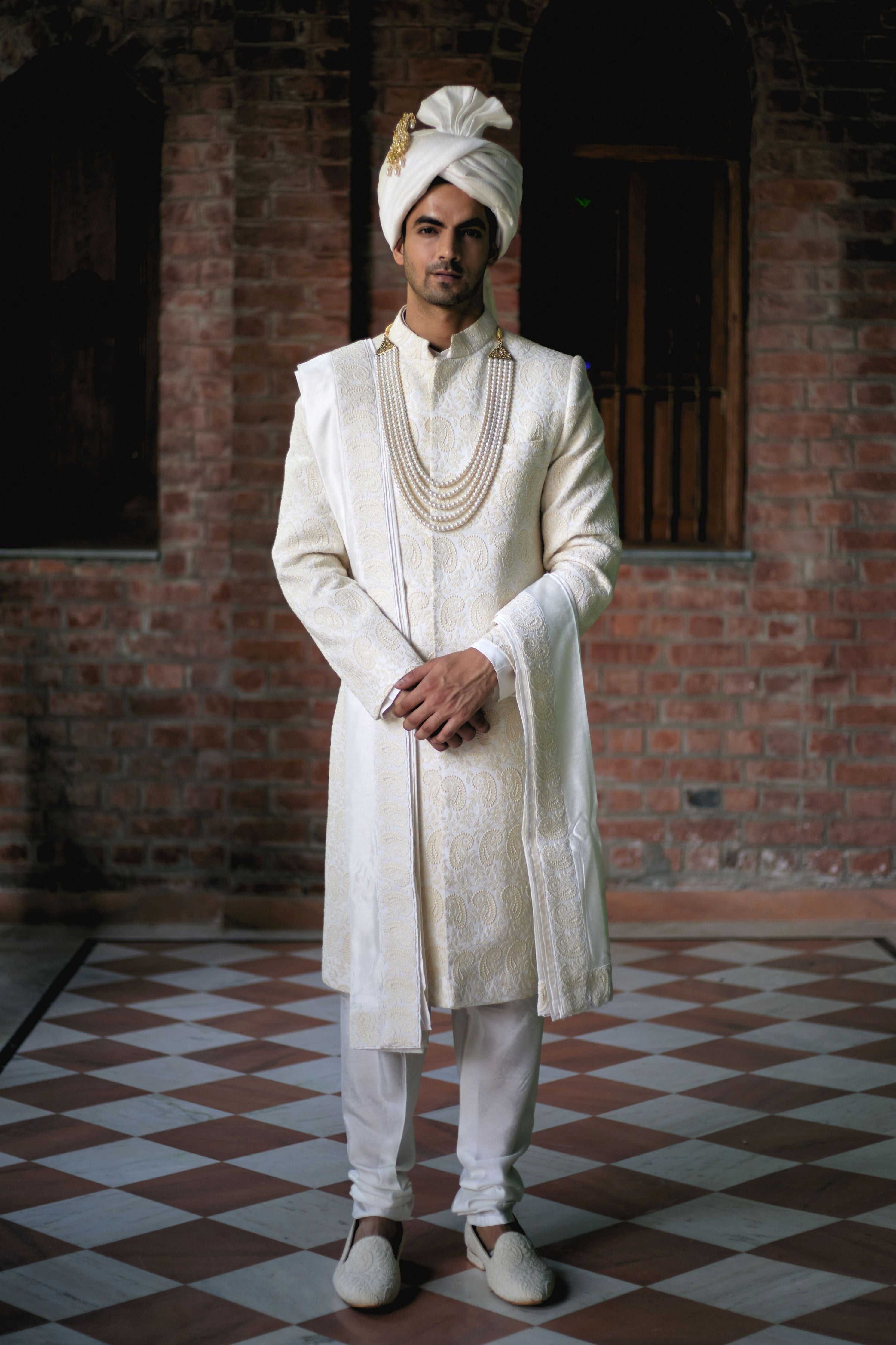 Turbat Sherwani Ivory