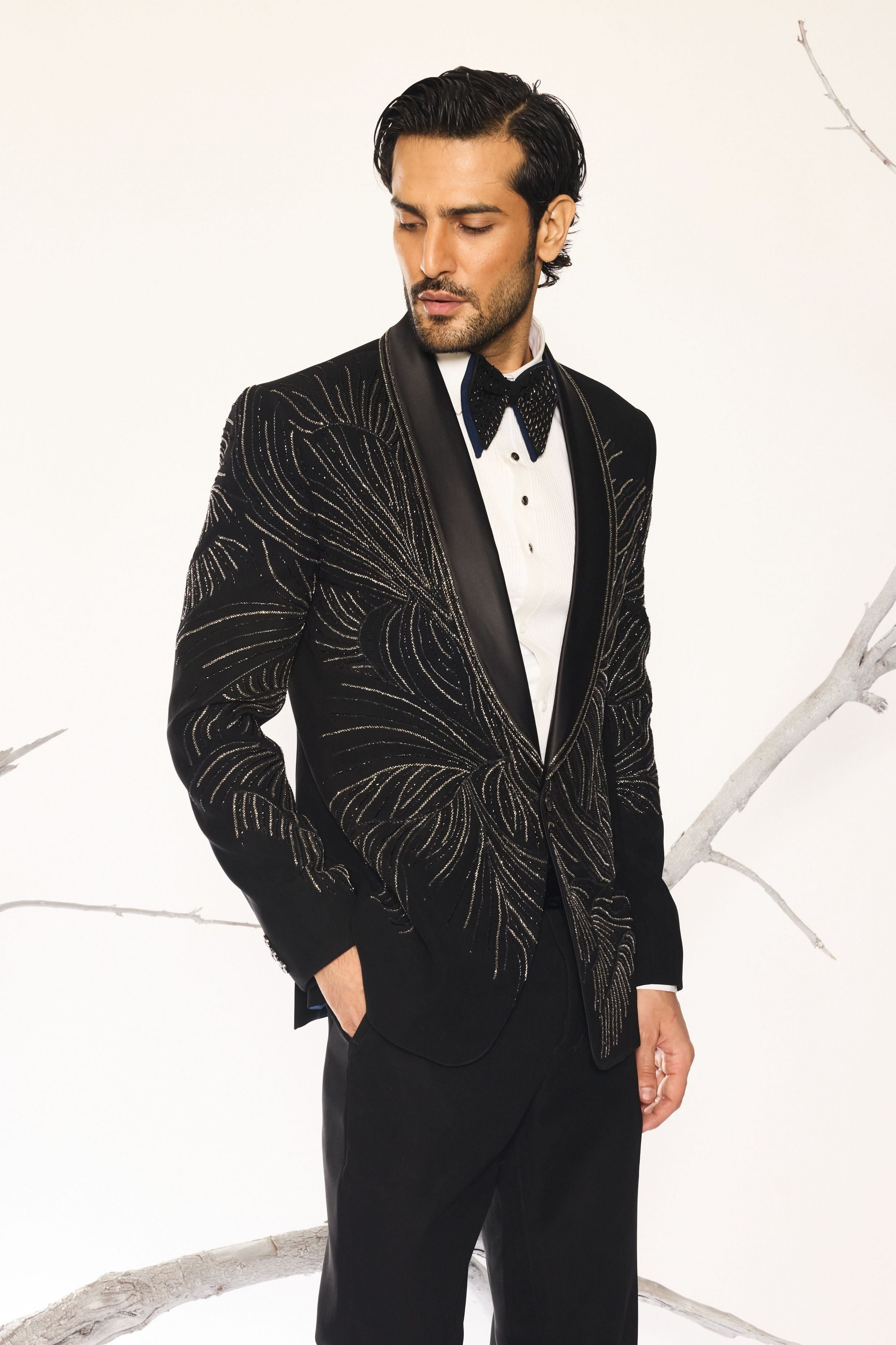 Noir Bloom Tuxedo Set