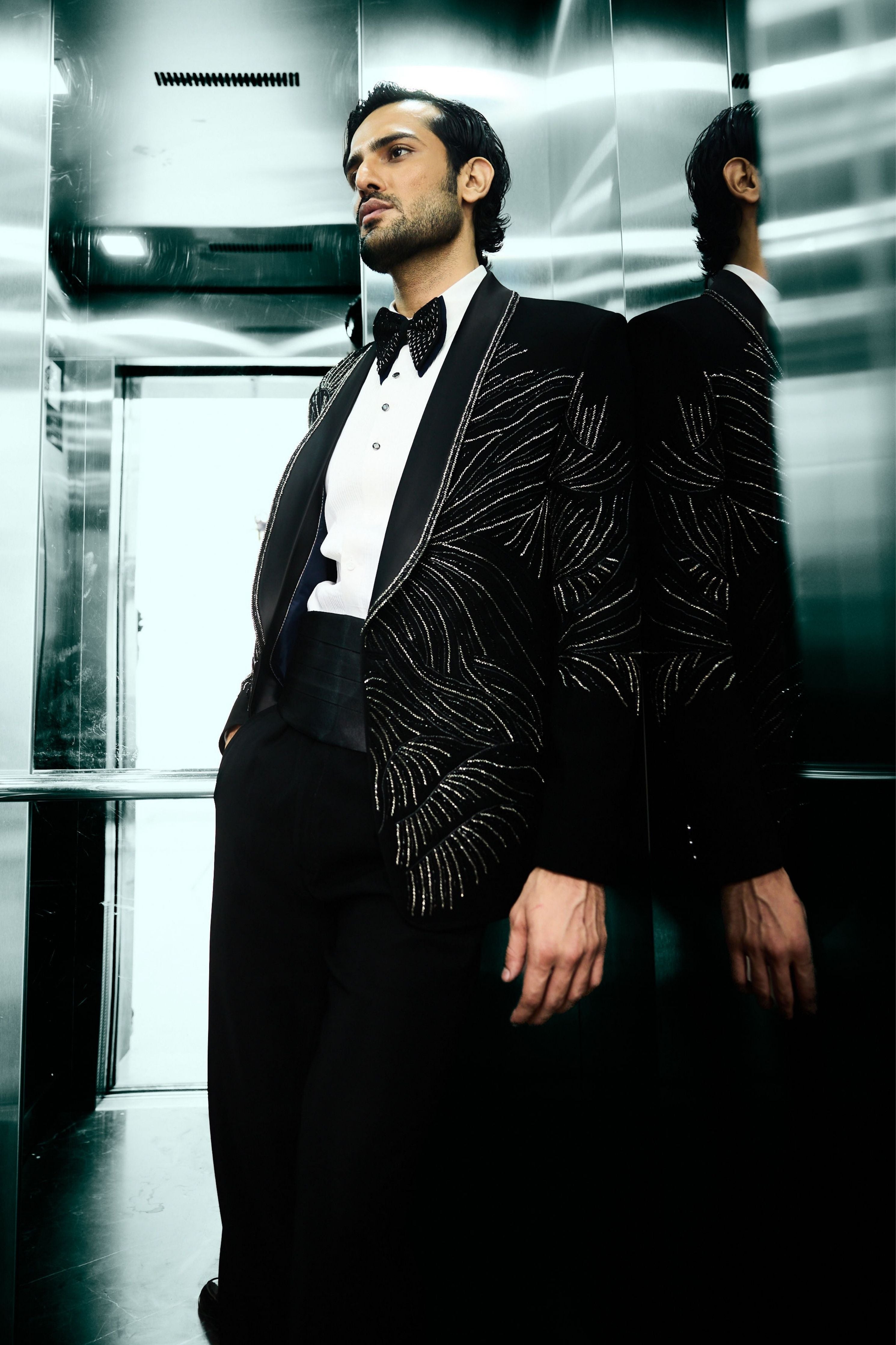 Noir Bloom Tuxedo Set