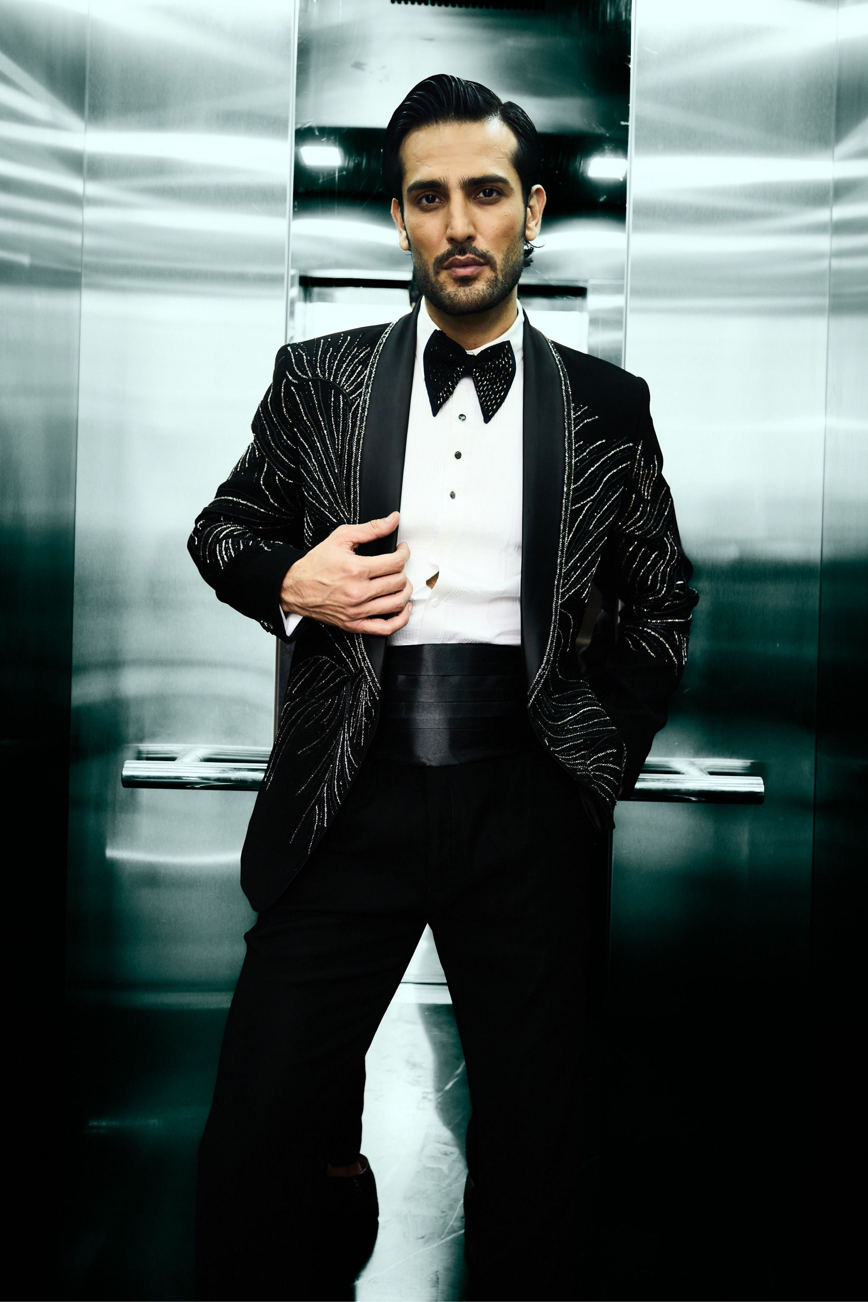 Noir Bloom Tuxedo Set